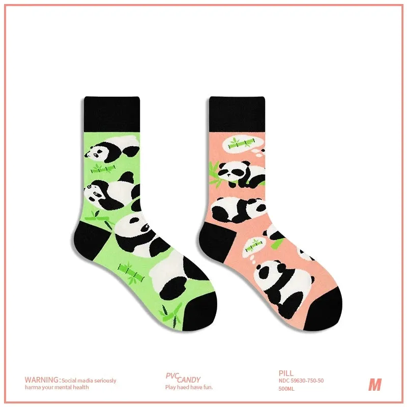 AB Asymmetrical Cartoon Socks