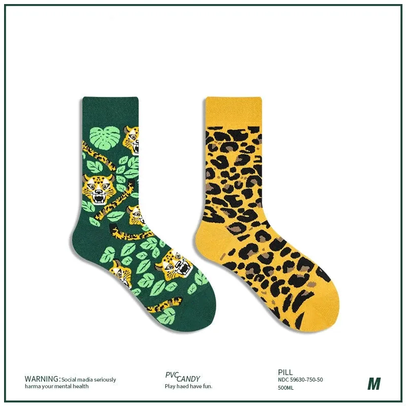 AB Asymmetrical Cartoon Socks