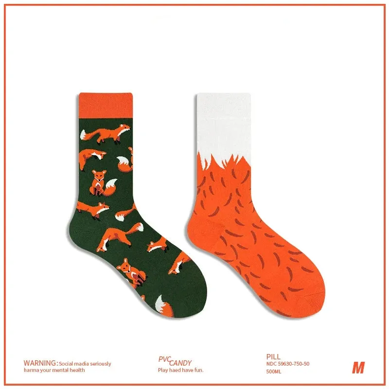 AB Asymmetrical Cartoon Socks