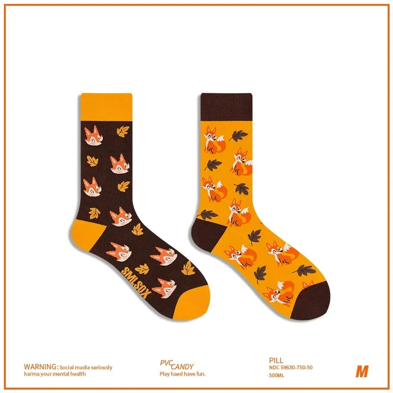 AB Asymmetrical Cartoon Socks