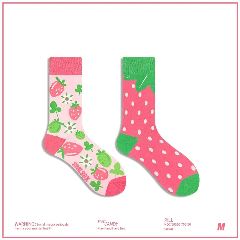 AB Asymmetrical Cartoon Socks