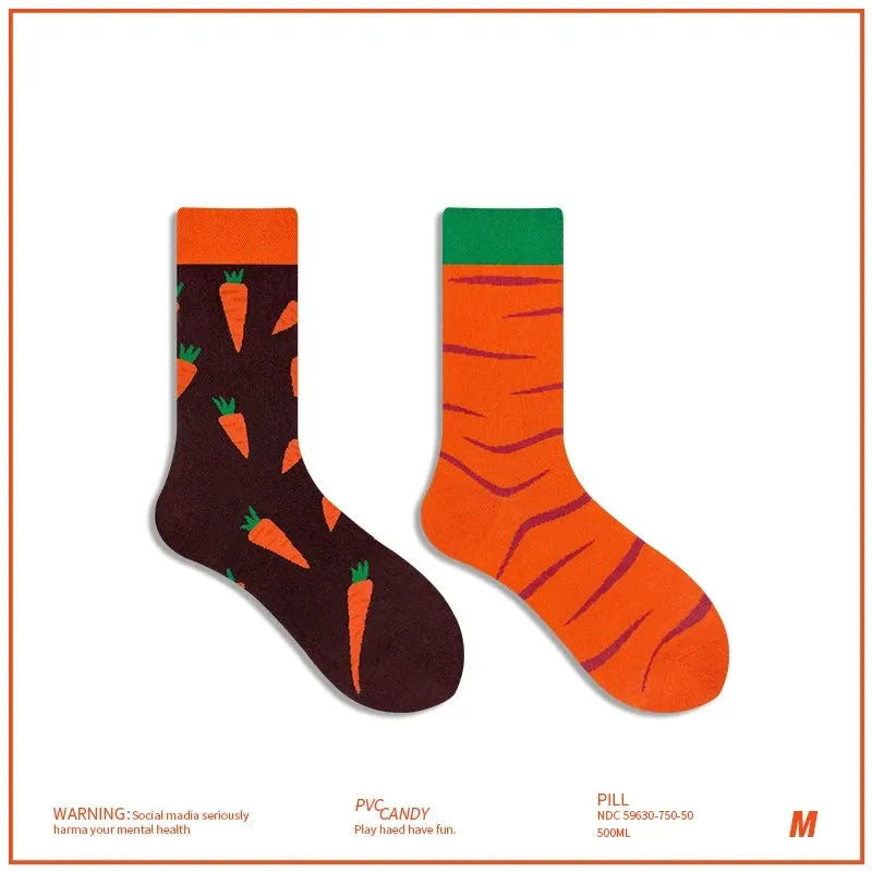 AB Asymmetrical Cartoon Socks