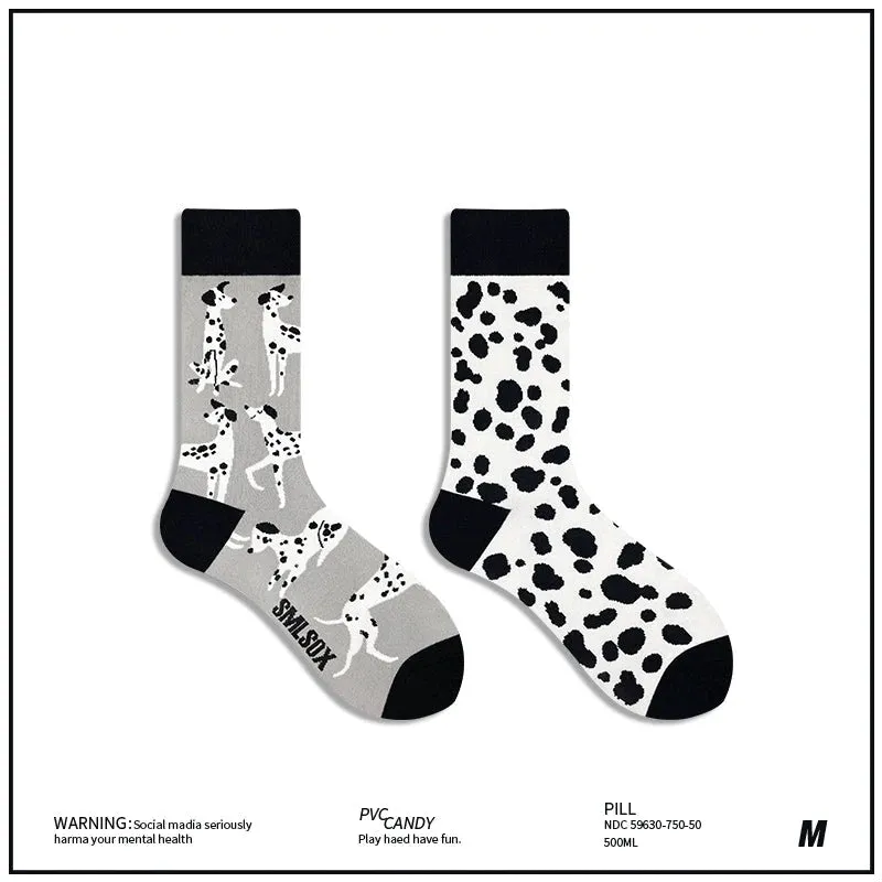 AB Asymmetrical Cartoon Socks