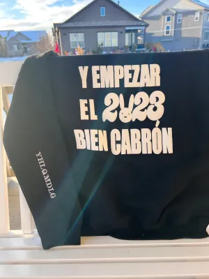 Bad Bunny Un Verano sin Ti | Y empezar el 2023 bien Cabron embroidered sweatshirts