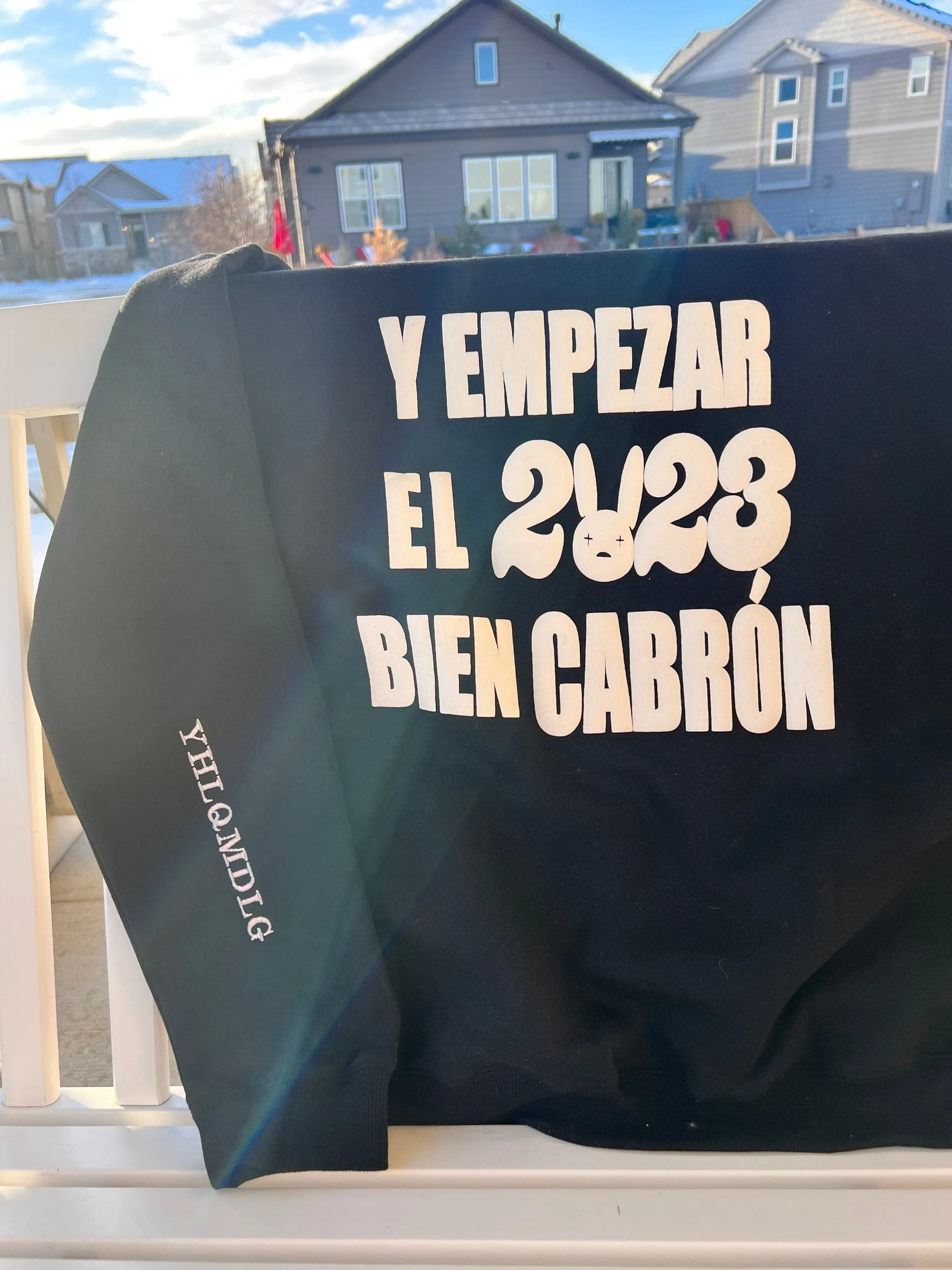 Bad Bunny Un Verano sin Ti | Y empezar el 2023 bien Cabron embroidered sweatshirts