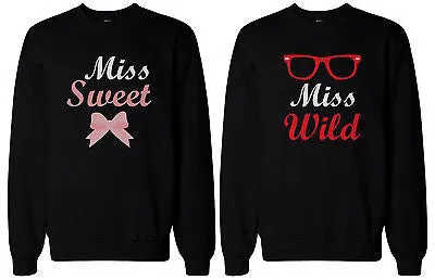 BFF Matching SweatShirts Sweet and Wild Sweaters for Best Friends