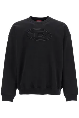 BLACK COTTON SWEATSHIRT WITH EMBROIDERED S-MART-BIGOVAL LOGO