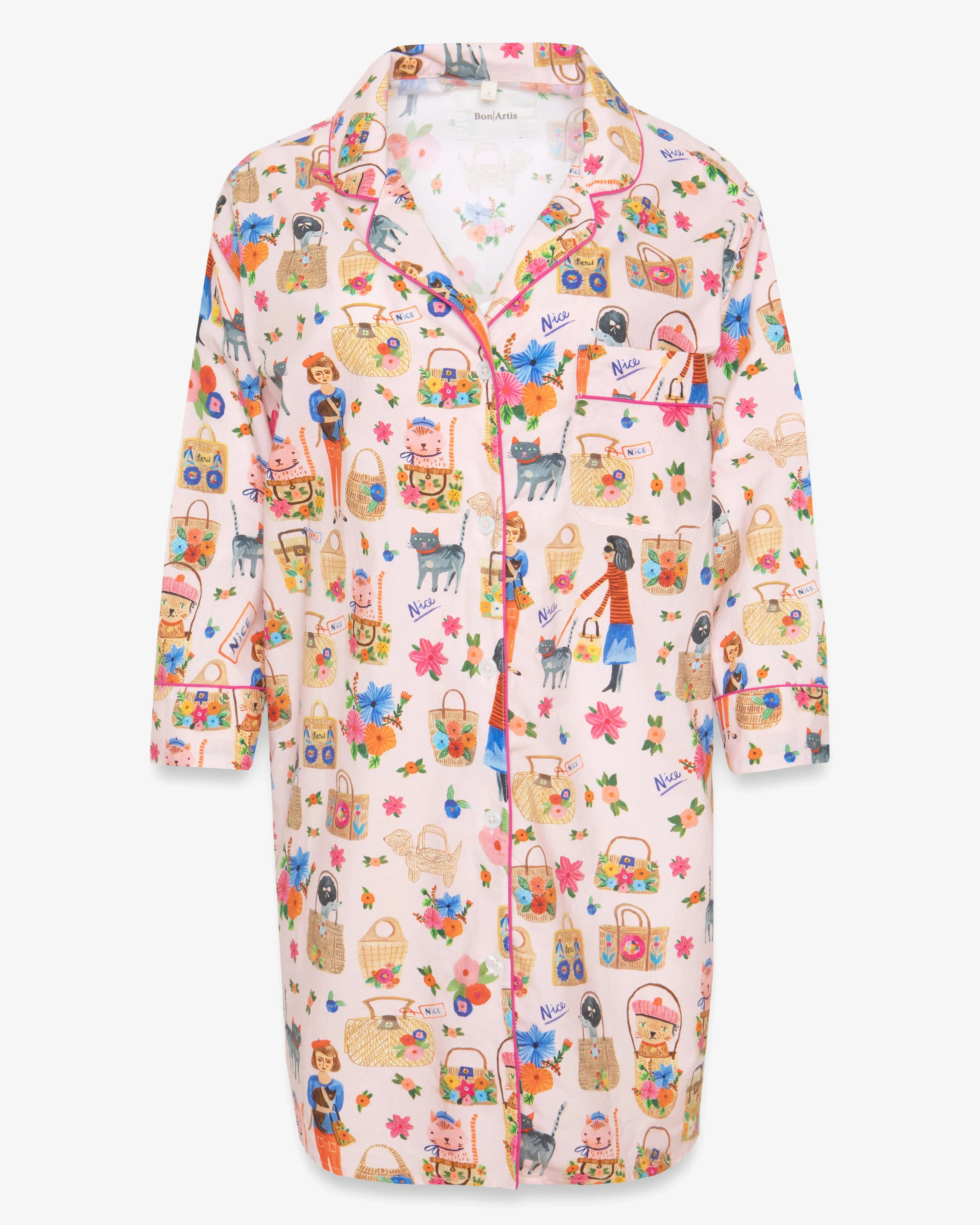 Bon Artis Cotton Sleeping Shirts