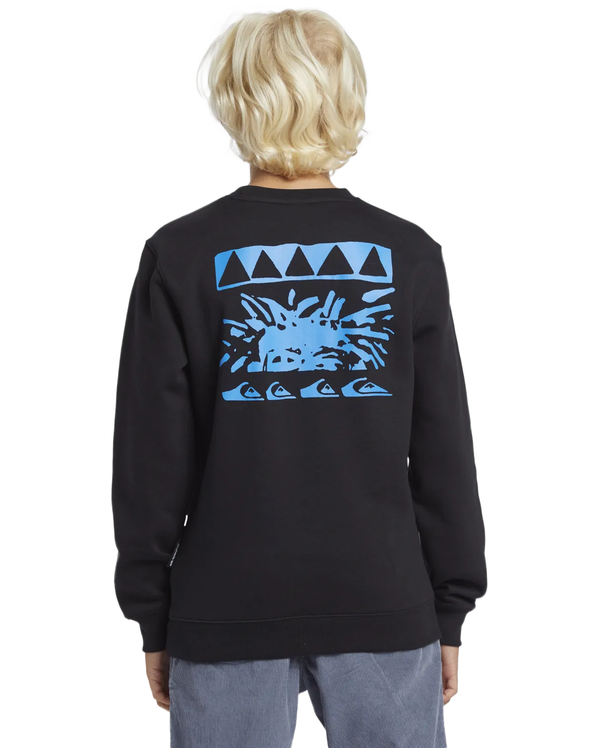 Boys Graphic Crew Sweatshirt in Black