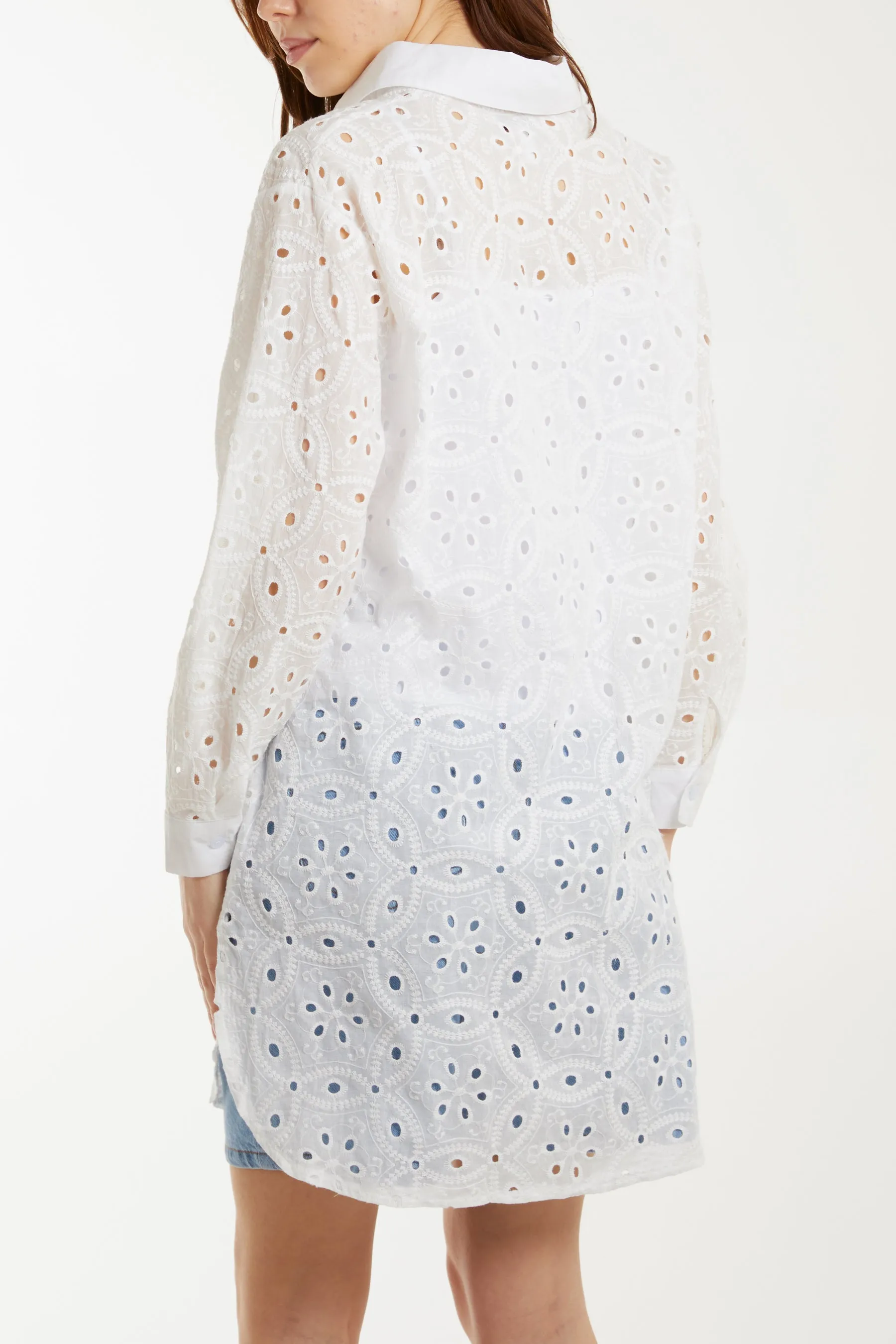 Broderie Anglaise Cuff Shirt