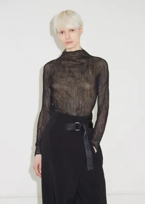 Chiffon Twist Turtleneck