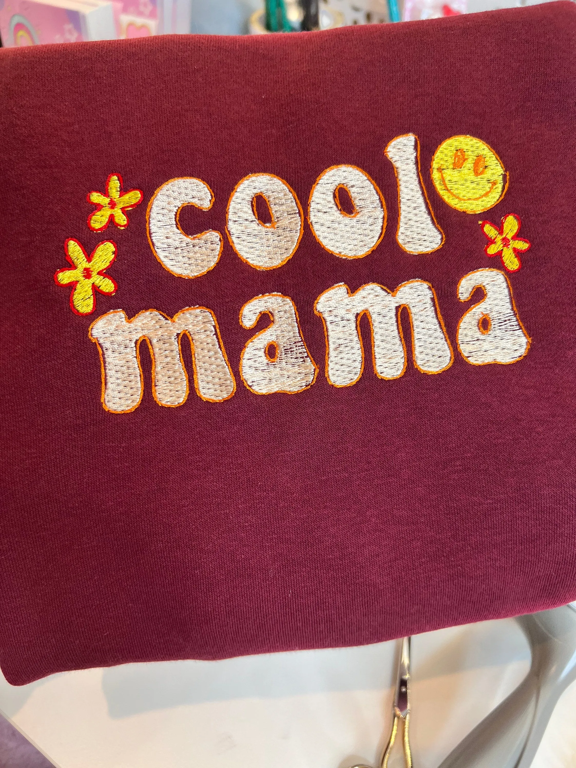 Cool Mama Sweatshirts | Cool Mom | Gift for Mom | Embroidered Mom Sweatshirt