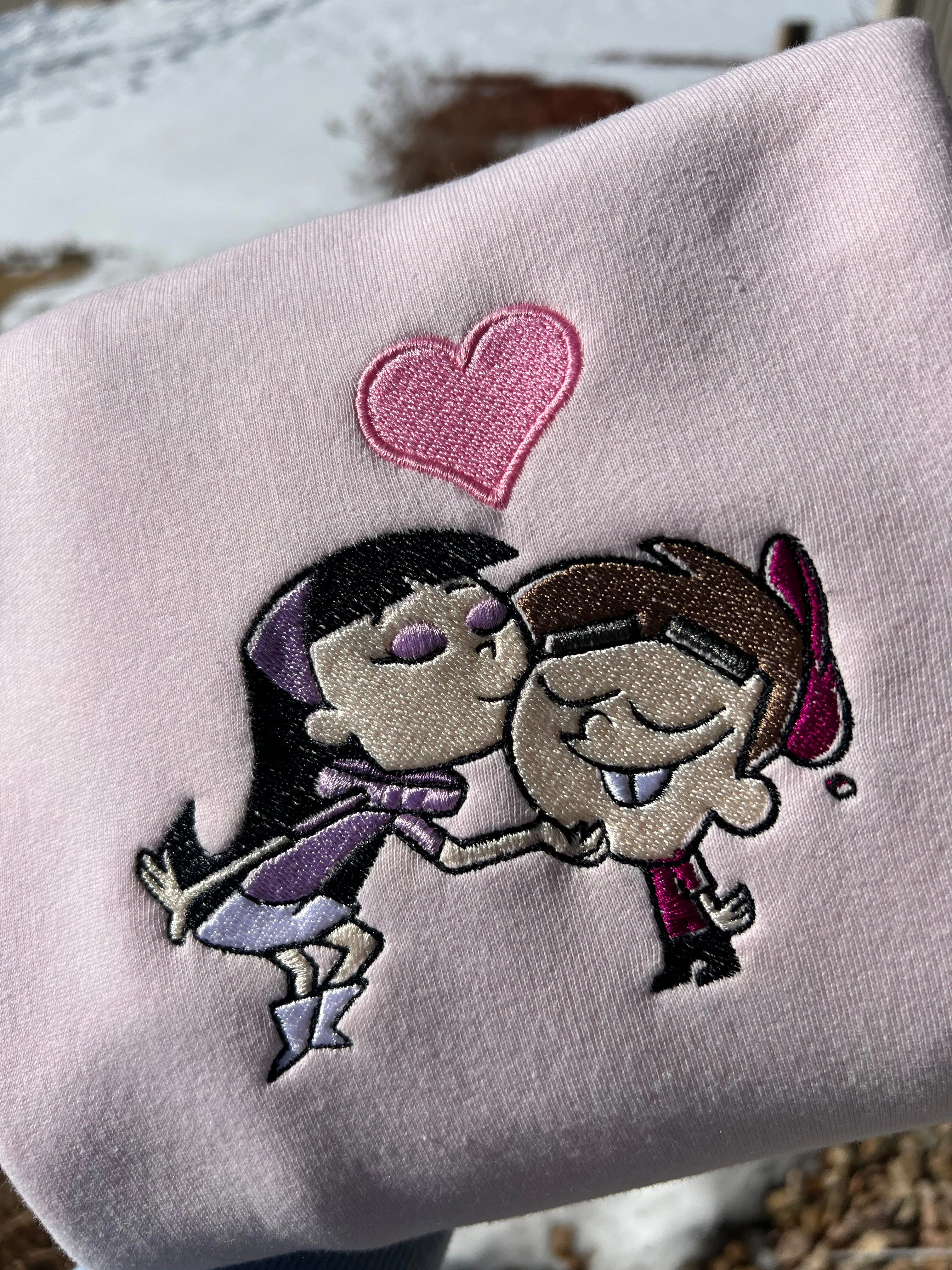 Couple Valentines Embroidered Sweatshirts