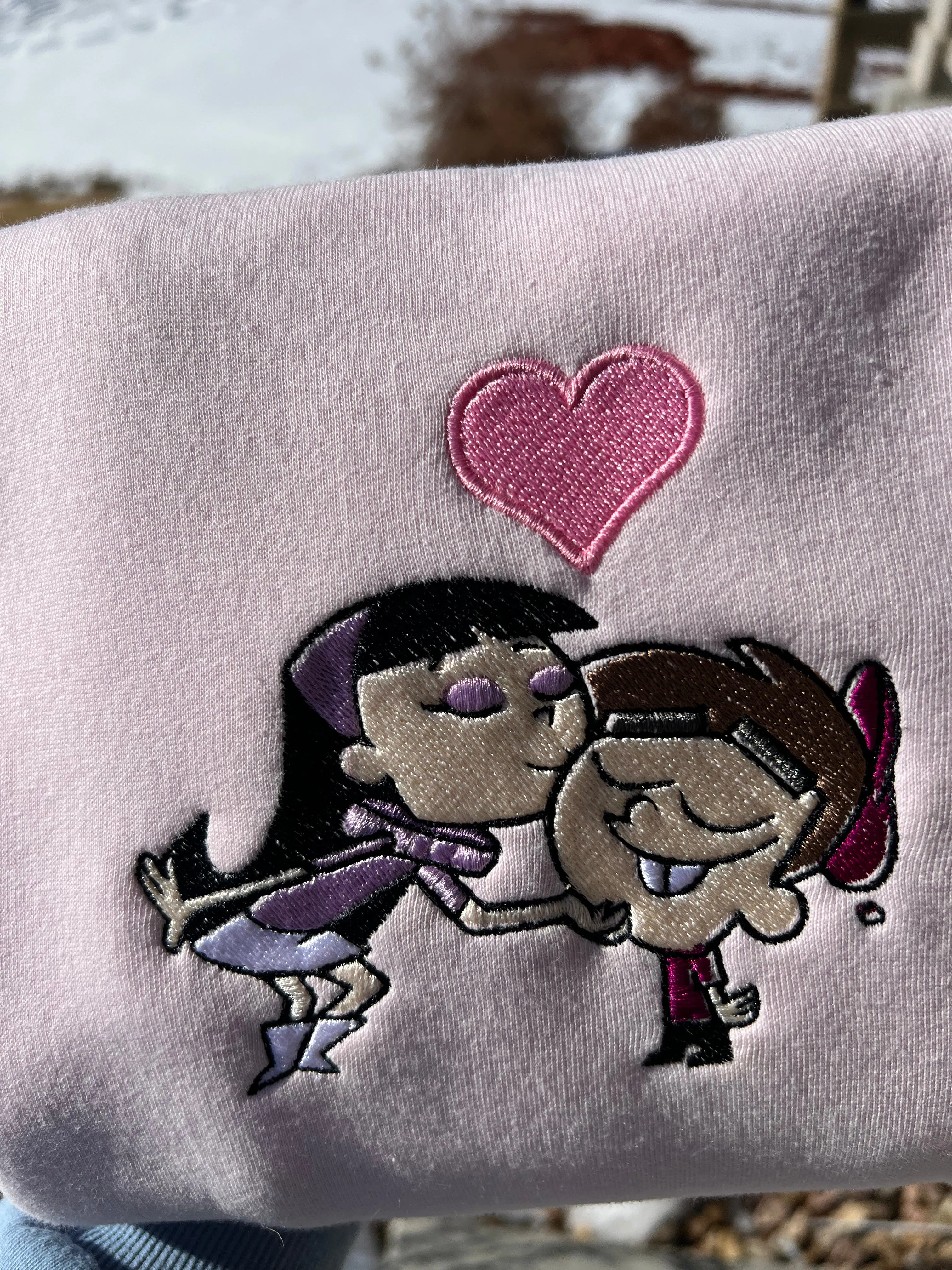 Couple Valentines Embroidered Sweatshirts