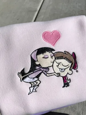 Couple Valentines Embroidered Sweatshirts