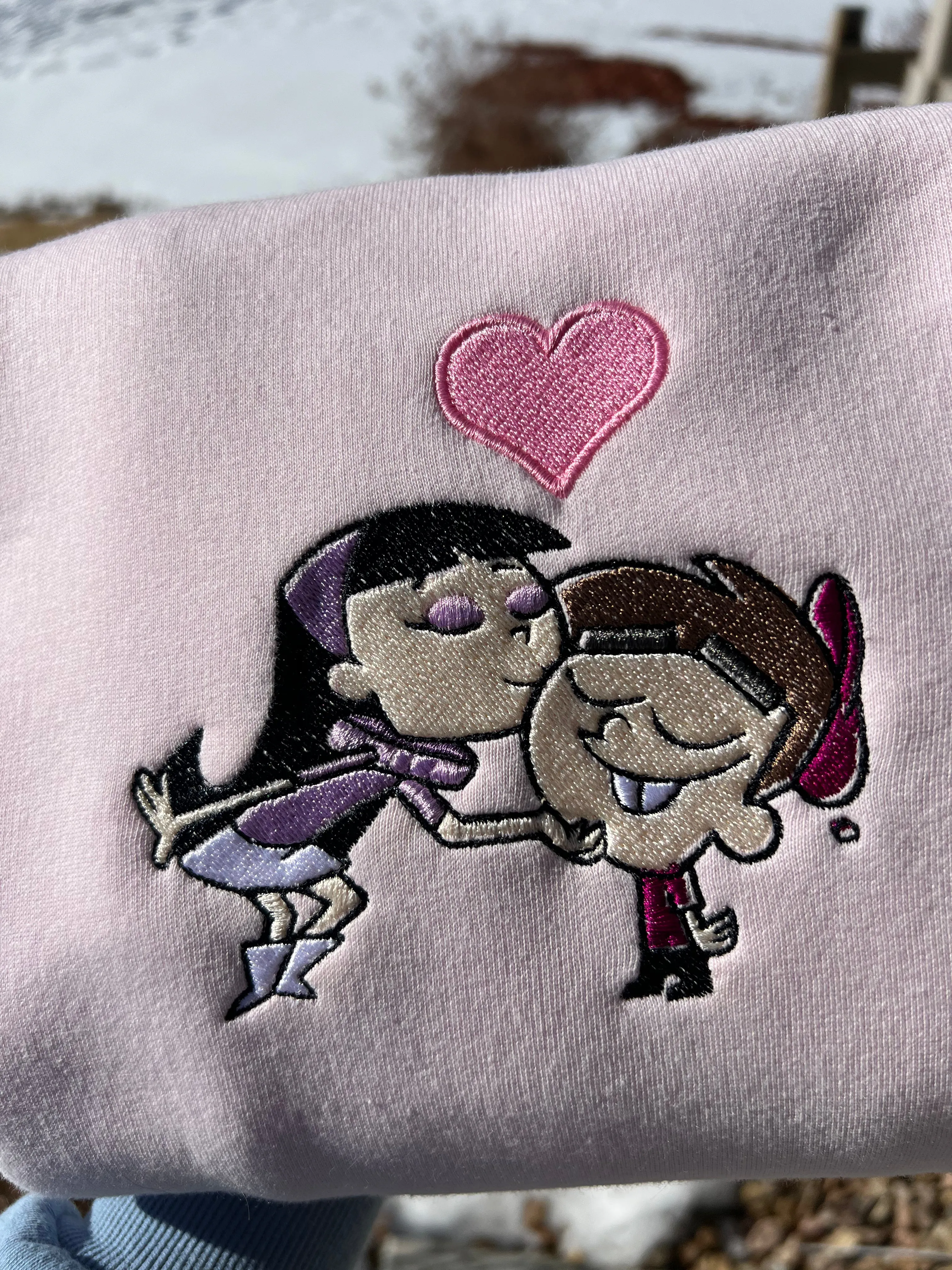 Couple Valentines Embroidered Sweatshirts