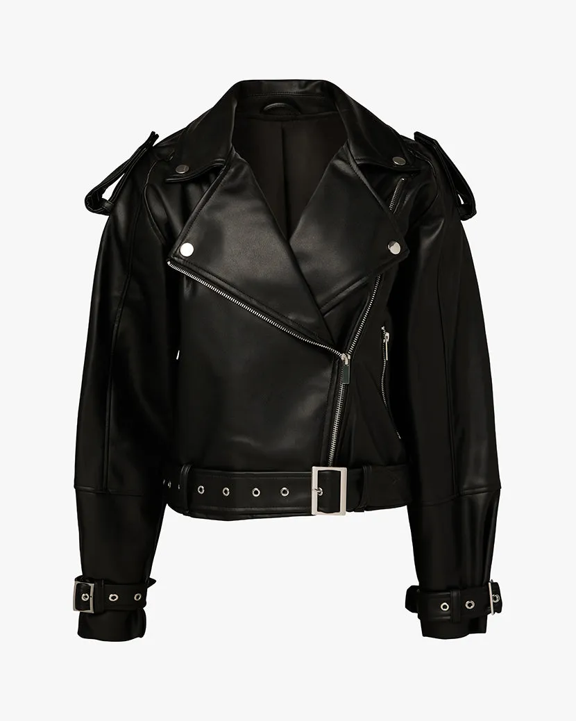 Cropped Moto Jacket