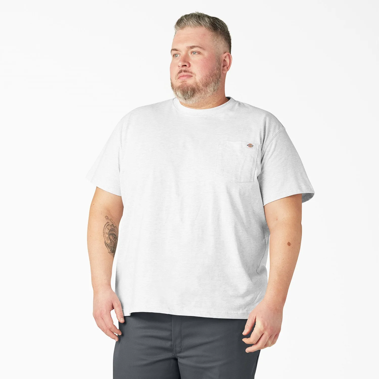 Dickies Men's Heavyweight Short Sleeve Pocket T-Shirt_Ash Gray