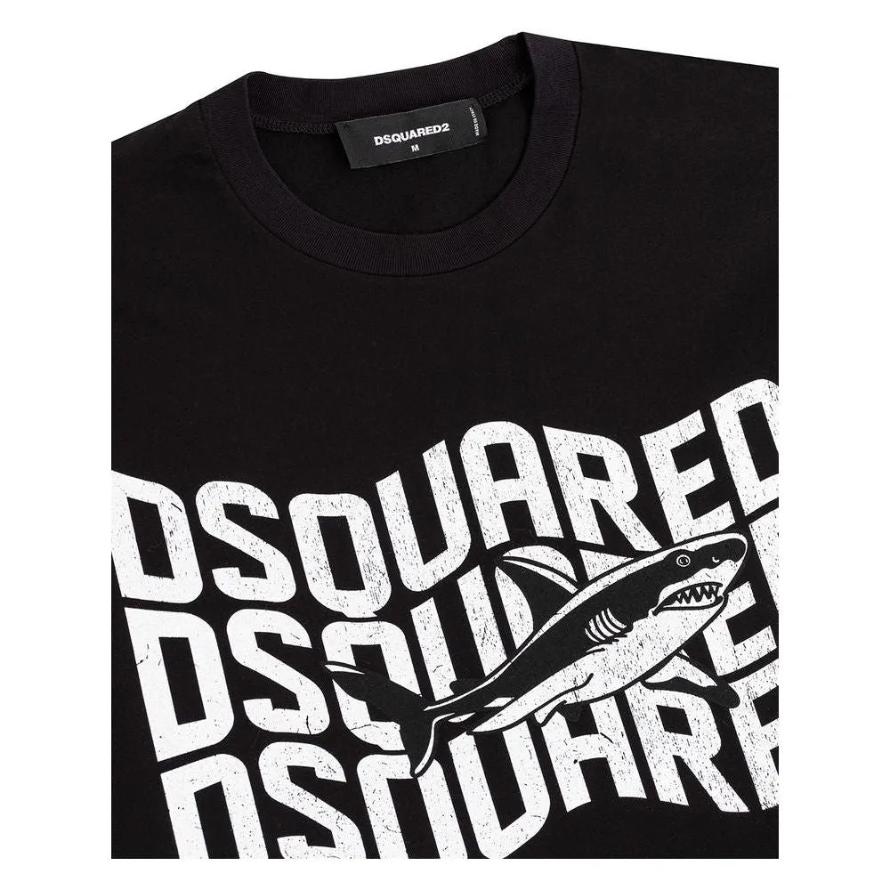 Dsquared² Sleek Black Cotton T-Shirt for Men