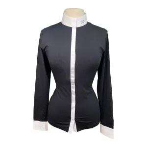 Equiline 'Cindrac' Long Sleeve Show Shirt in Black - Women's IT 44 (US 10)