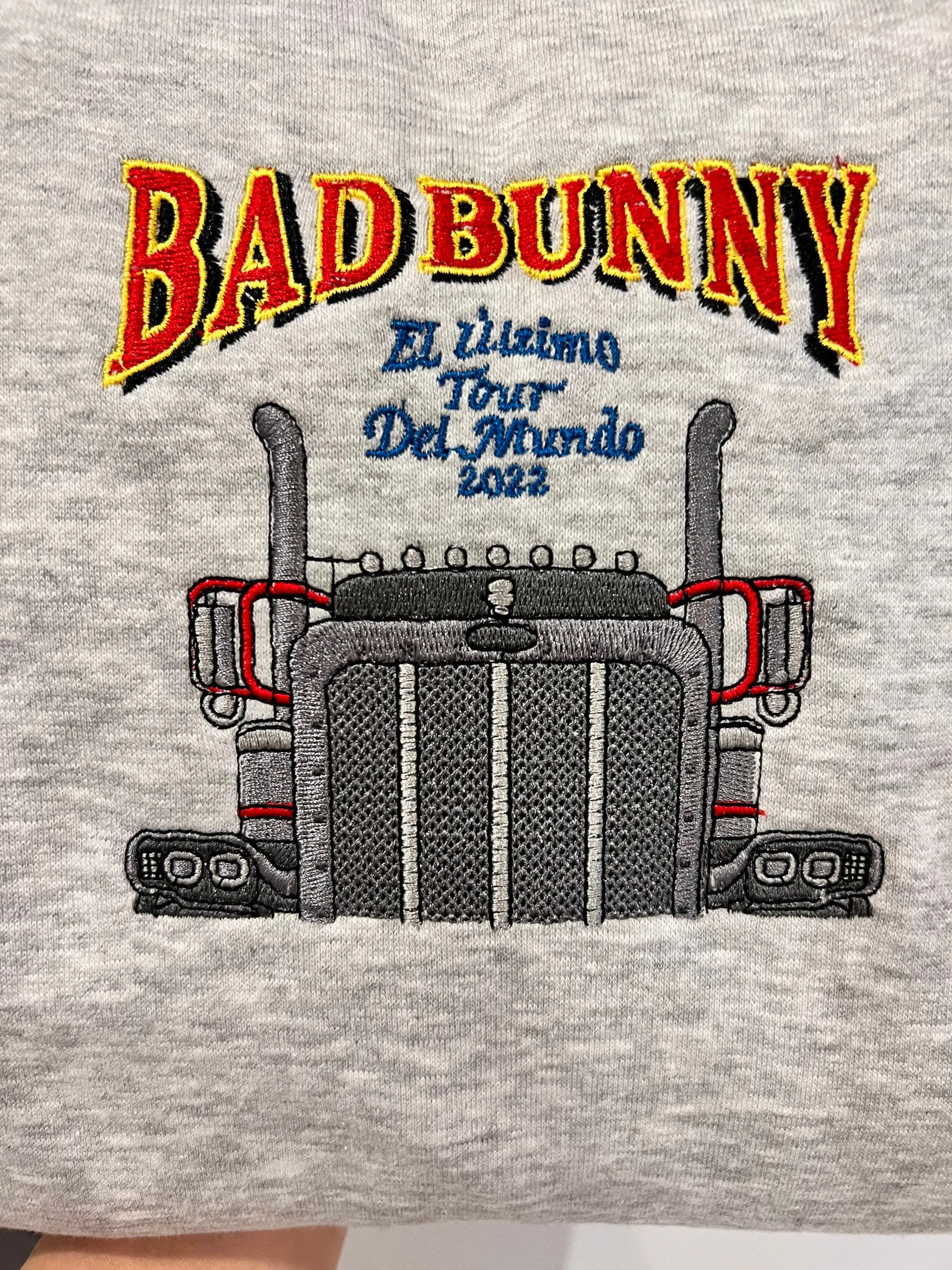 Eutdm bunny|El último tour del mundo Bad Bunny Embroidered Sweatshirt | Bad Bunny Yonagumi Embroidered Sweatshirts