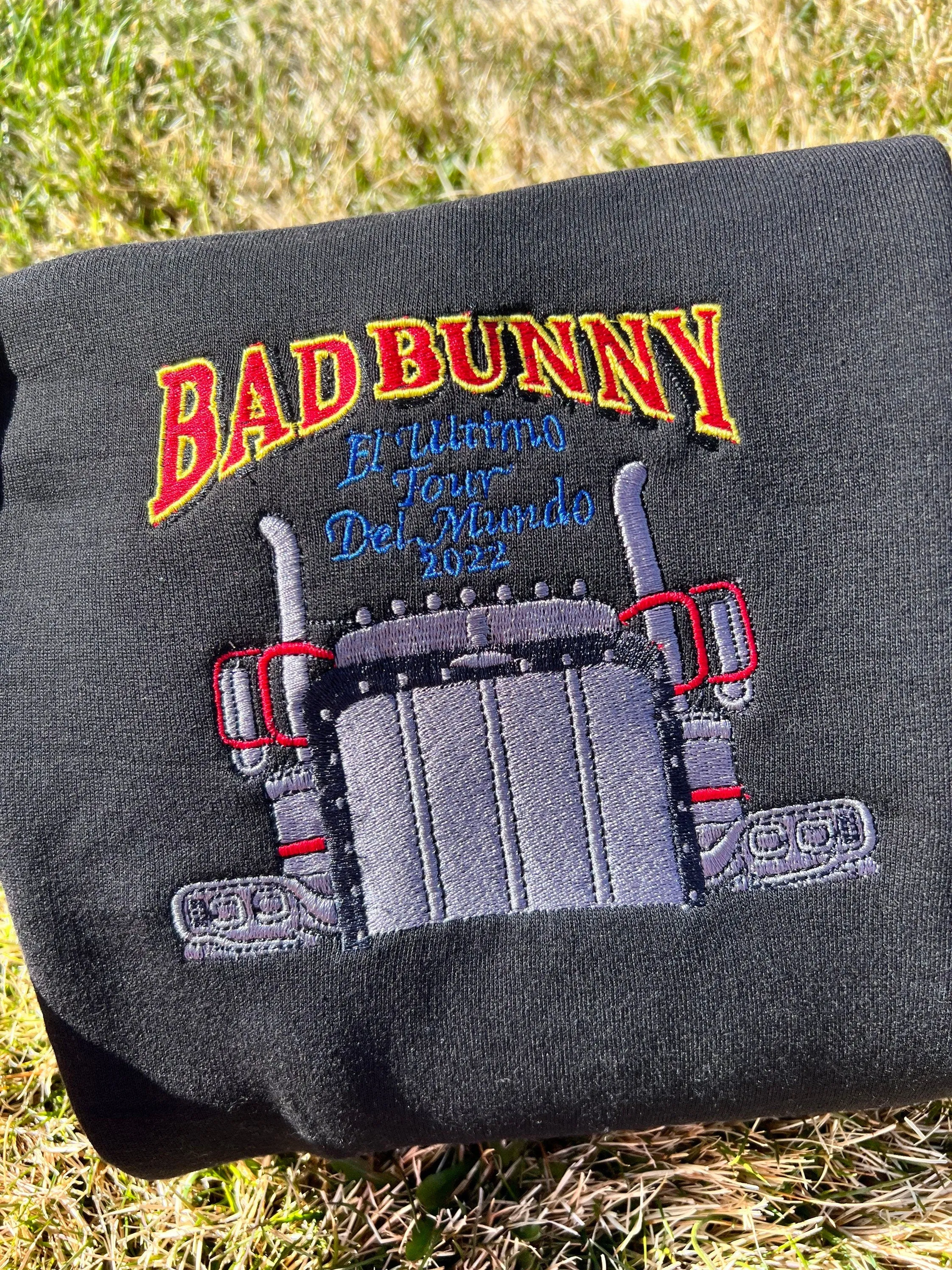 Eutdm bunny|El último tour del mundo Bad Bunny Embroidered Sweatshirt | Bad Bunny Yonagumi Embroidered Sweatshirts