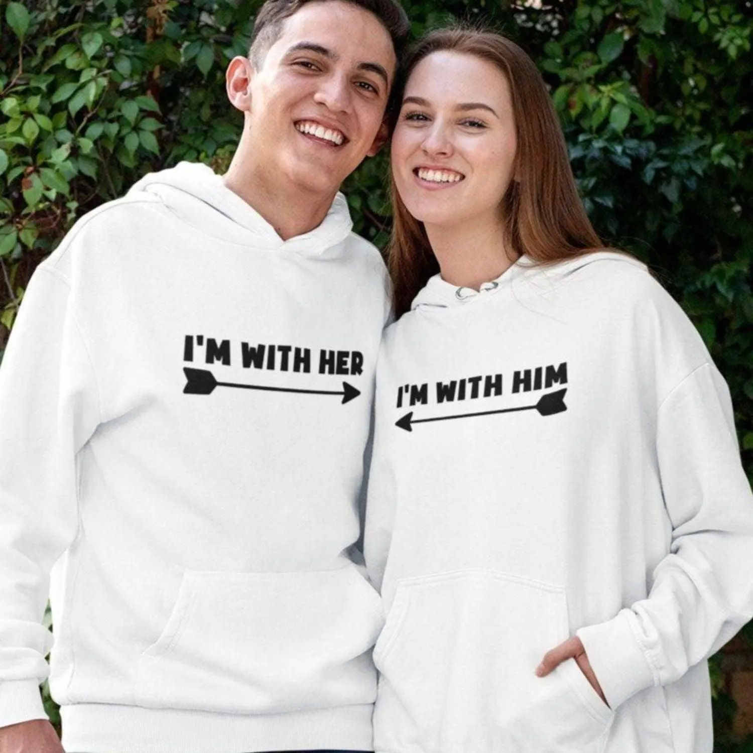 Gift for Lovebirds: Coordinated Outfits - 'I'm With Her' & 'I'm With Him' Combo Set