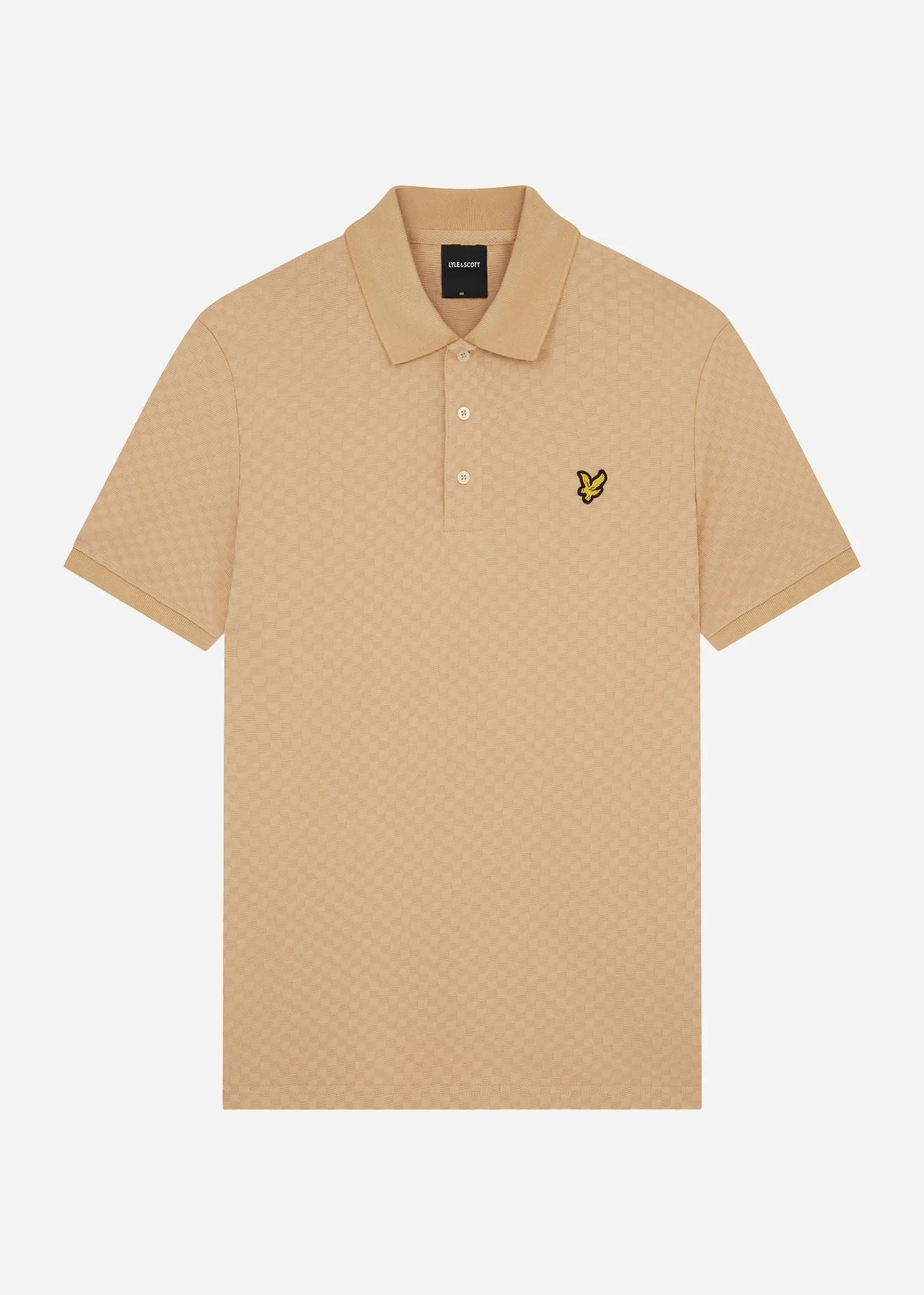 Grid texture polo shirt - cairngorms khaki