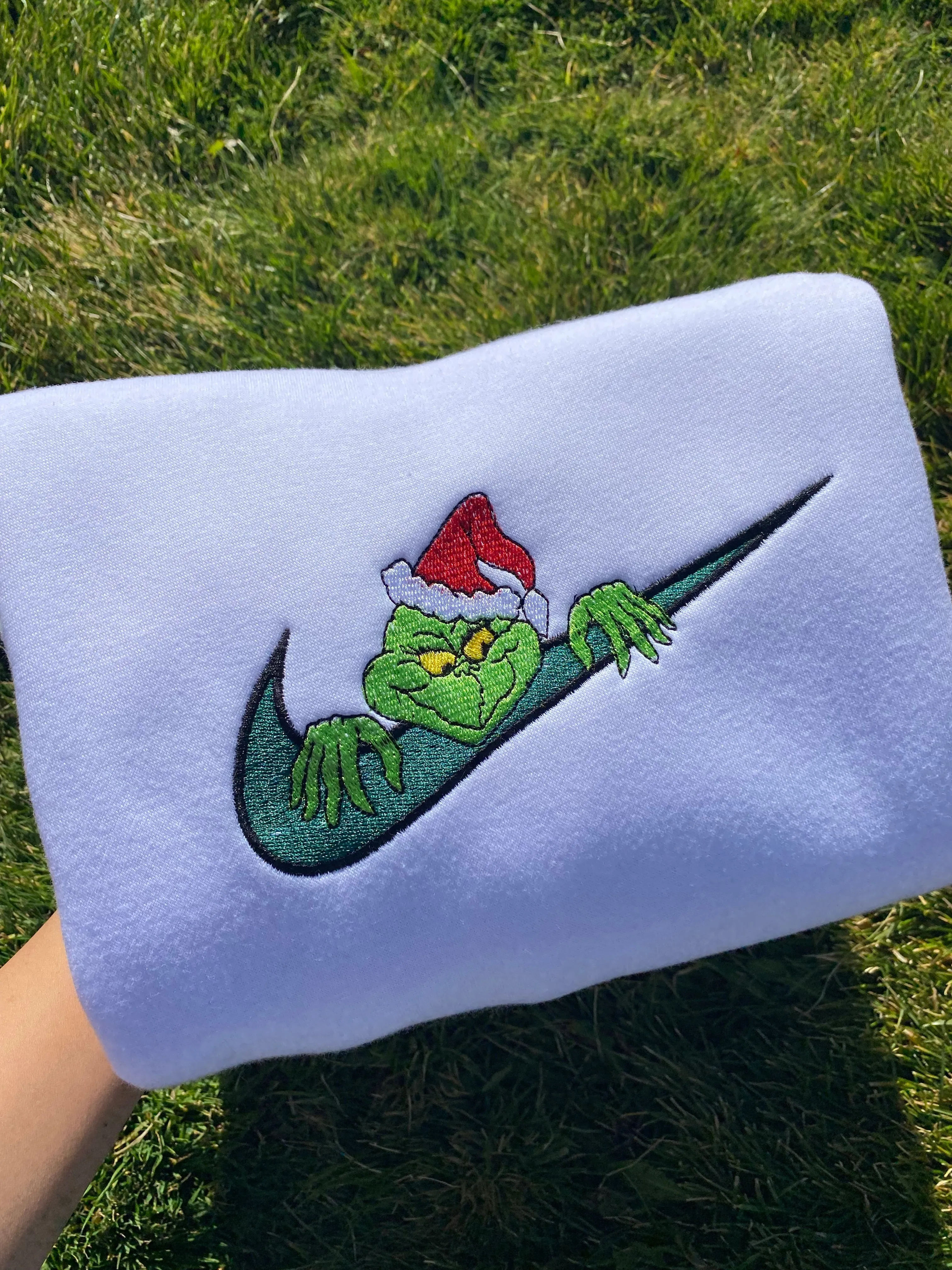 Grinch Embroidered Sweatshirts, Gifts for her