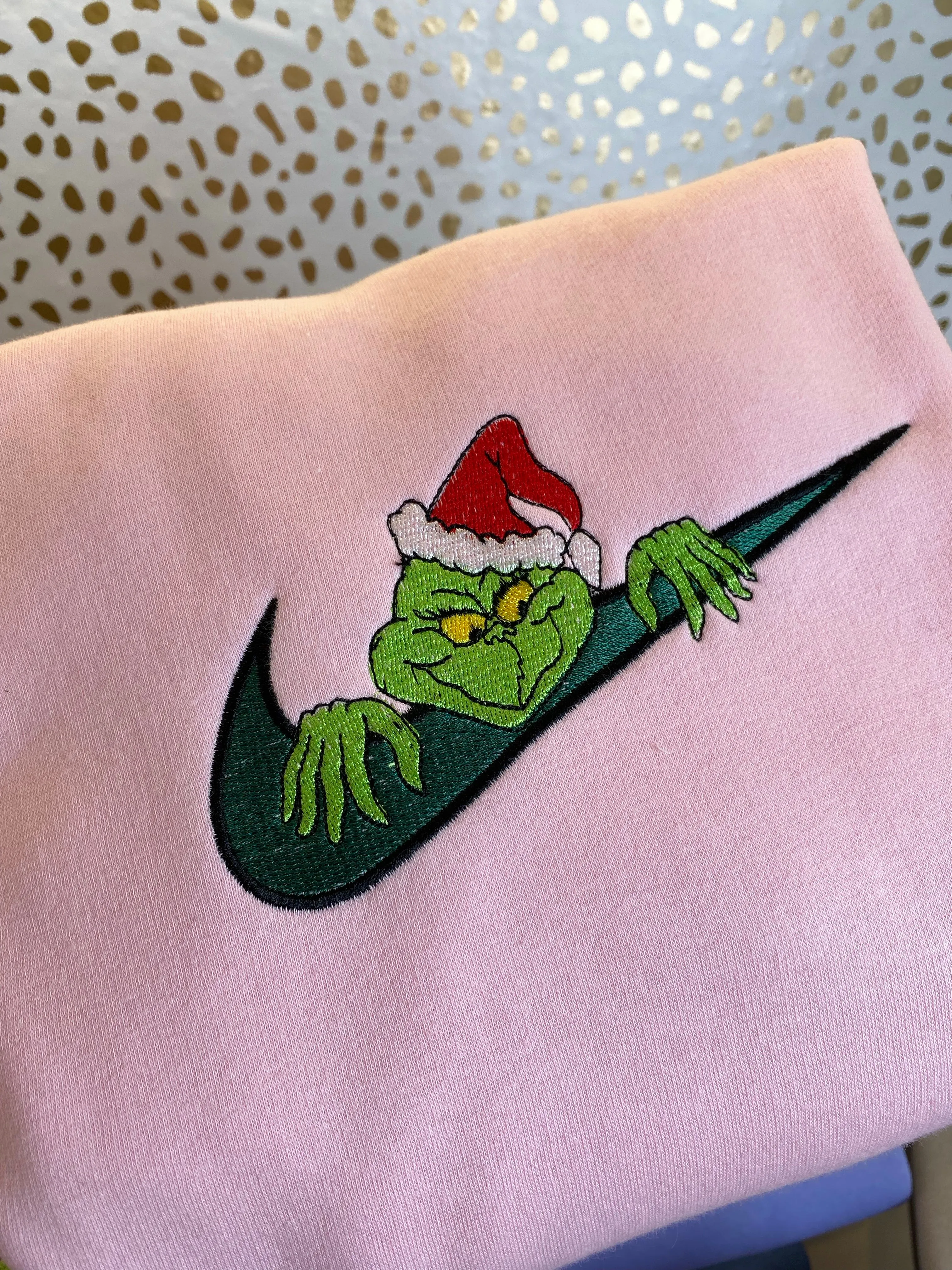 Grinch Embroidered Sweatshirts, Gifts for her