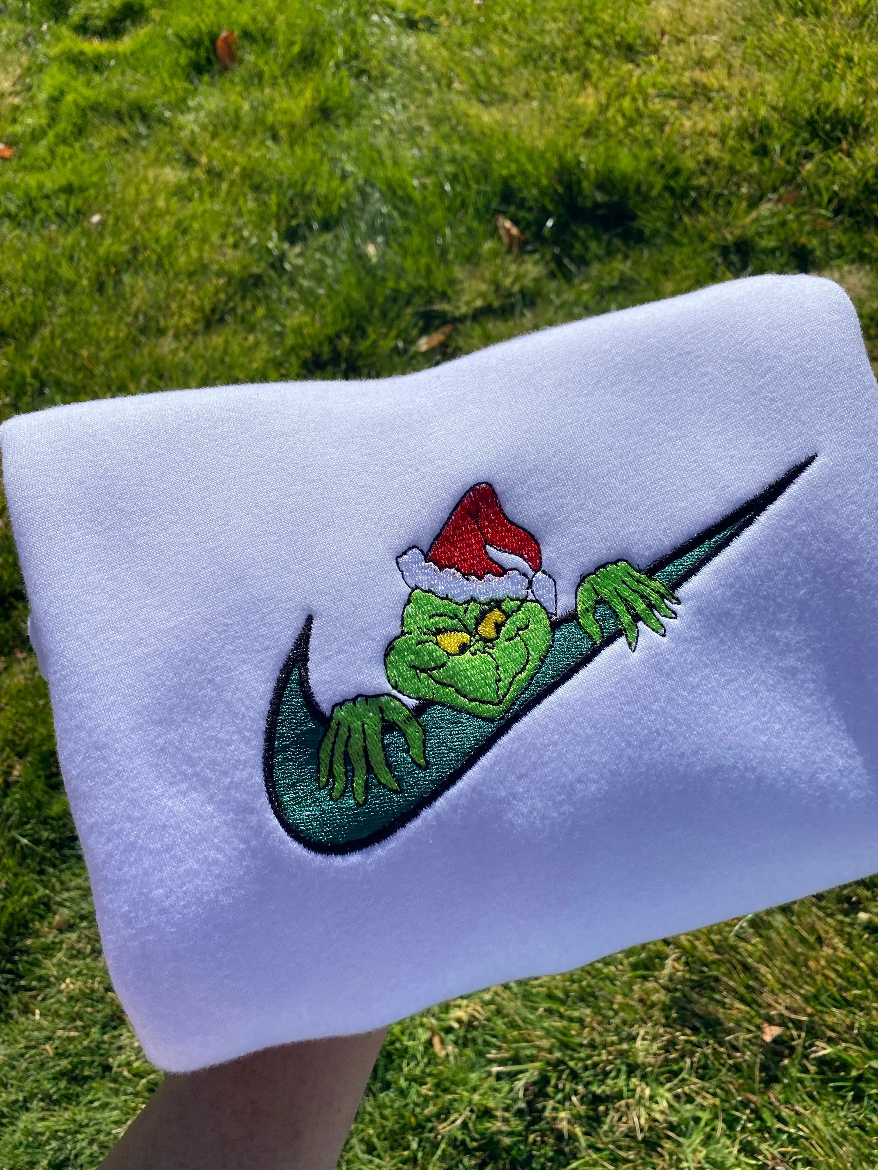 Grinch Embroidered Sweatshirts, Gifts for her