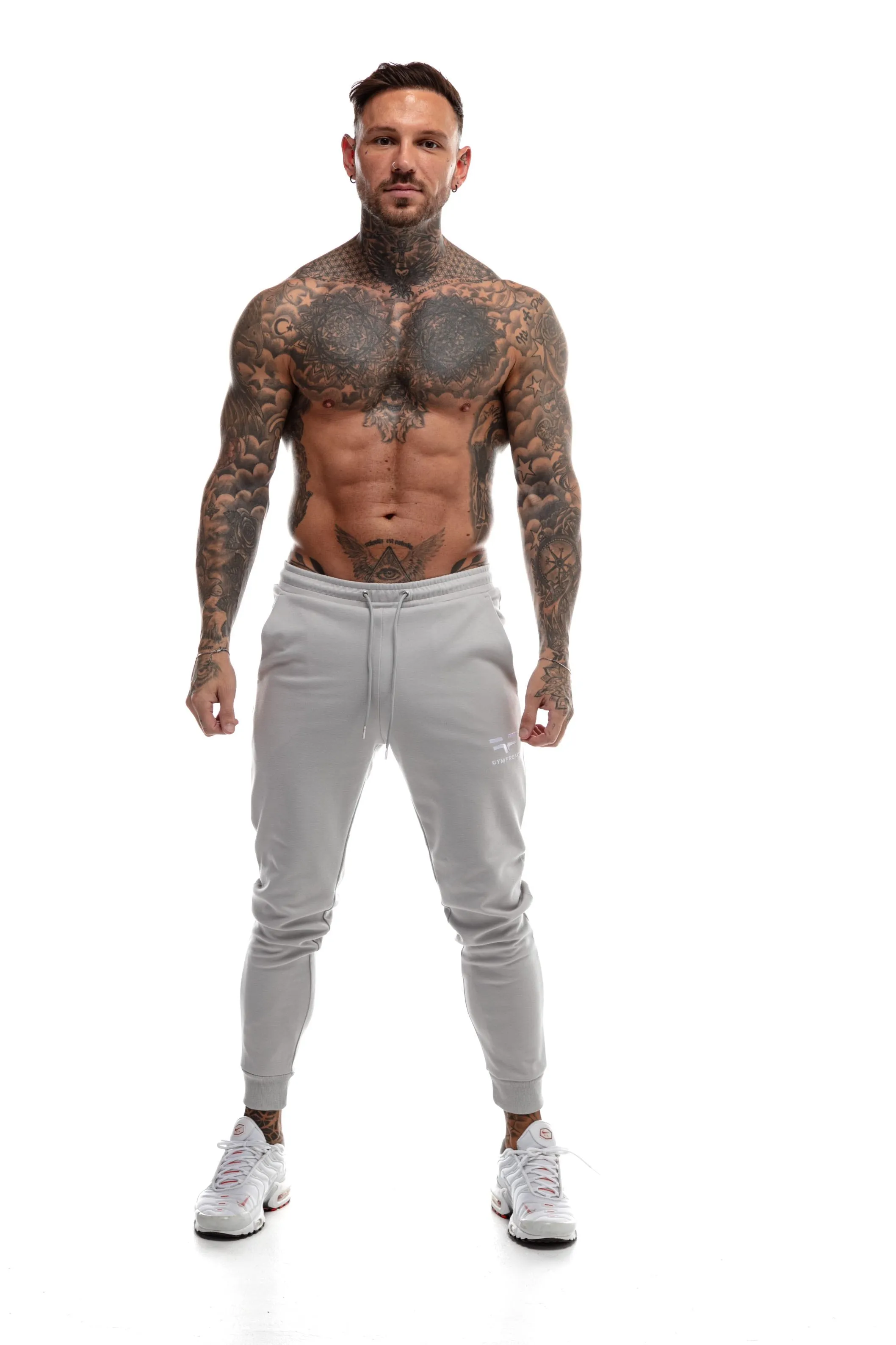 GymFreak Mens Power Joggers - Light Grey