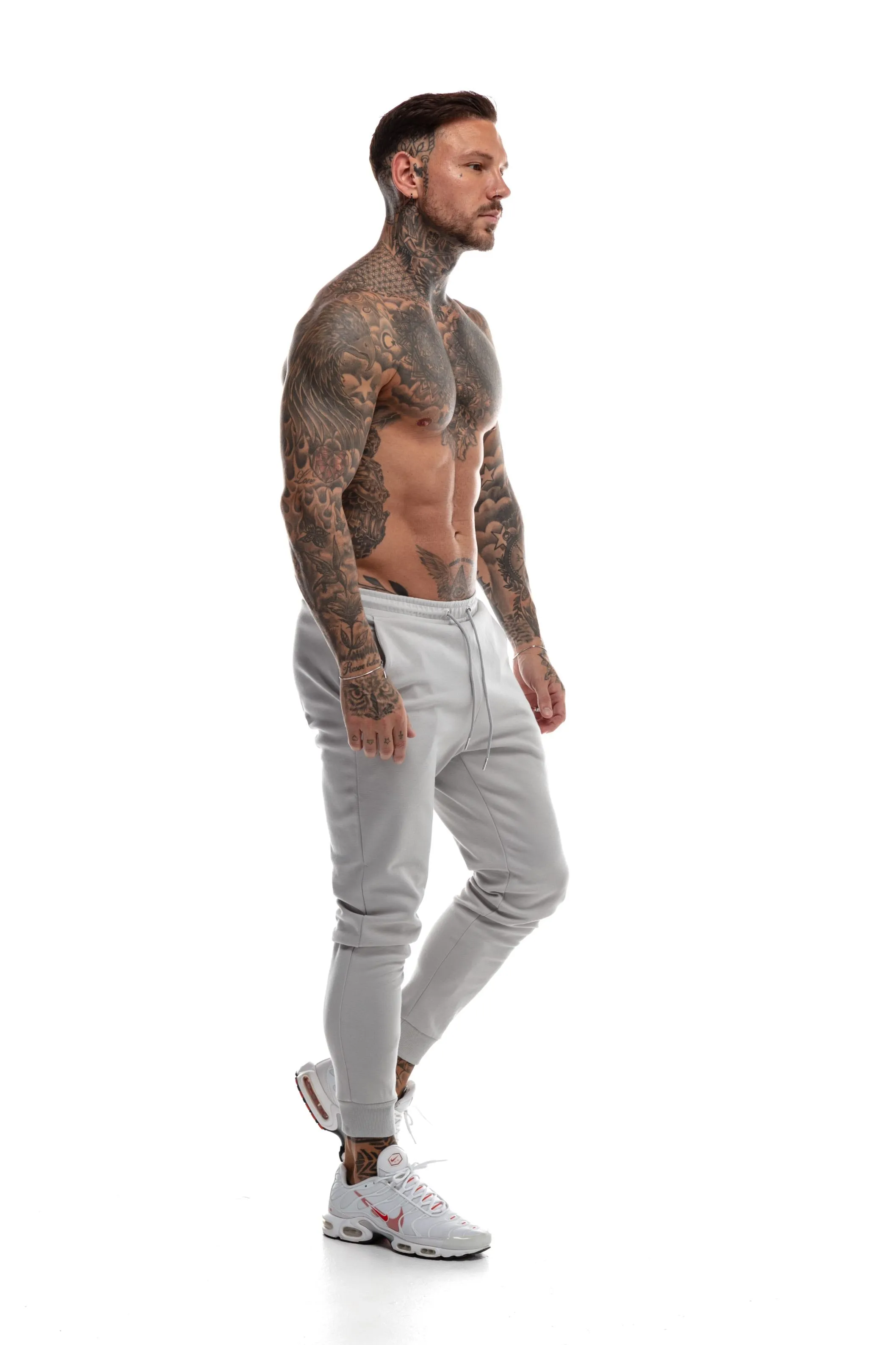 GymFreak Mens Power Joggers - Light Grey