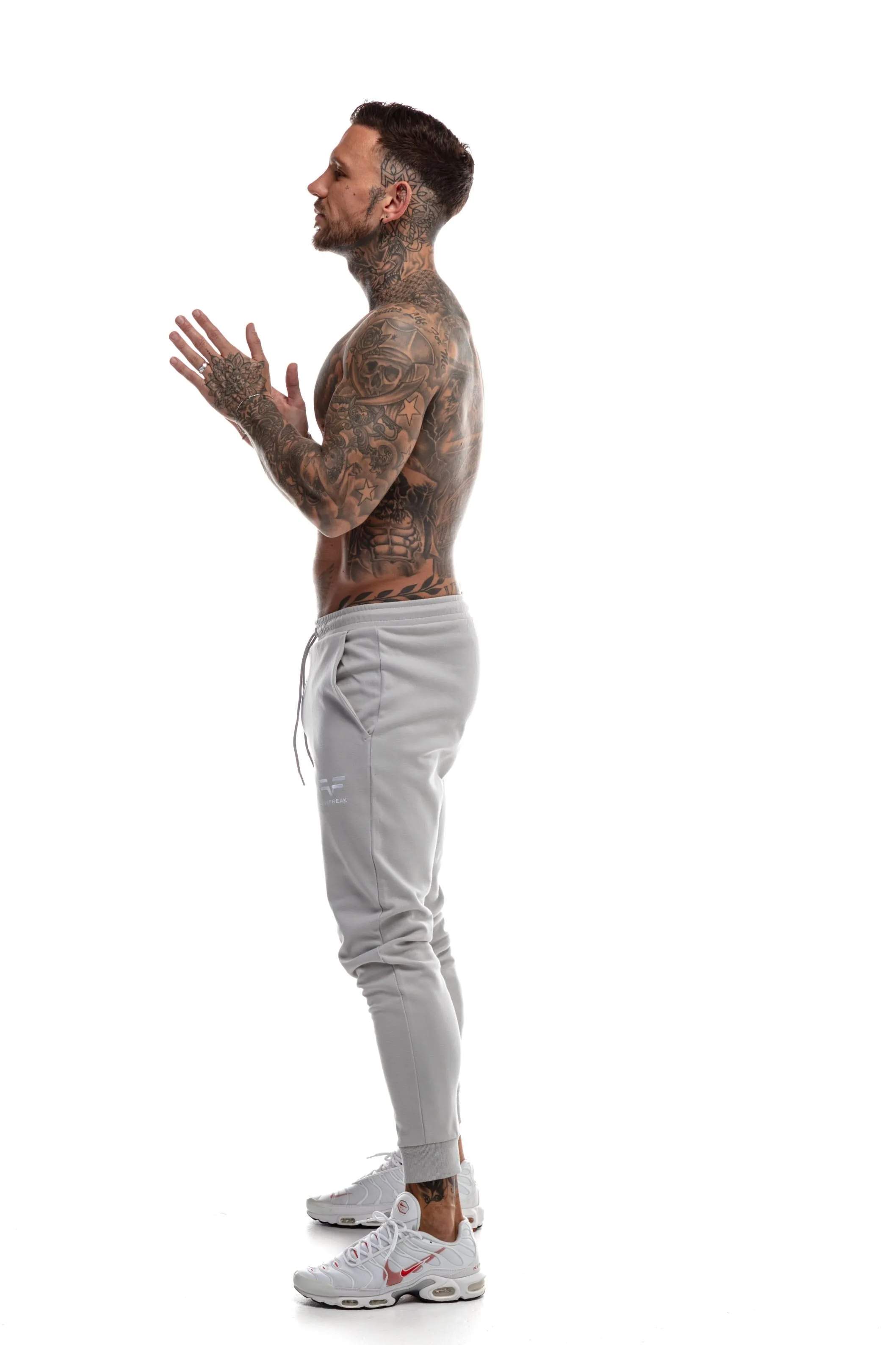 GymFreak Mens Power Joggers - Light Grey