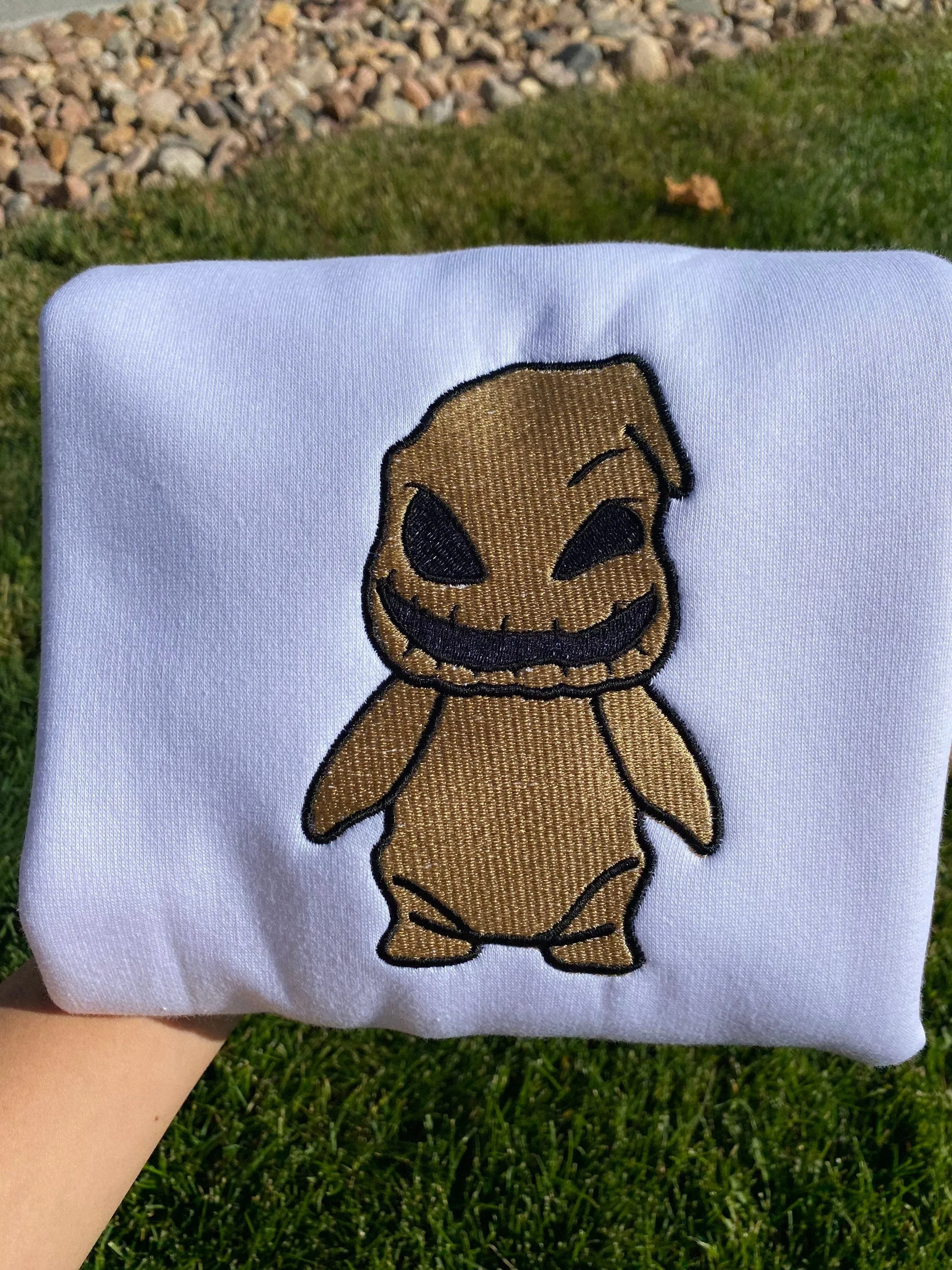 Halloween Sweatshirt| Cute Halloween Sweatshirts| Embroidered Sweatshirts| Chibi Oogie Boogie