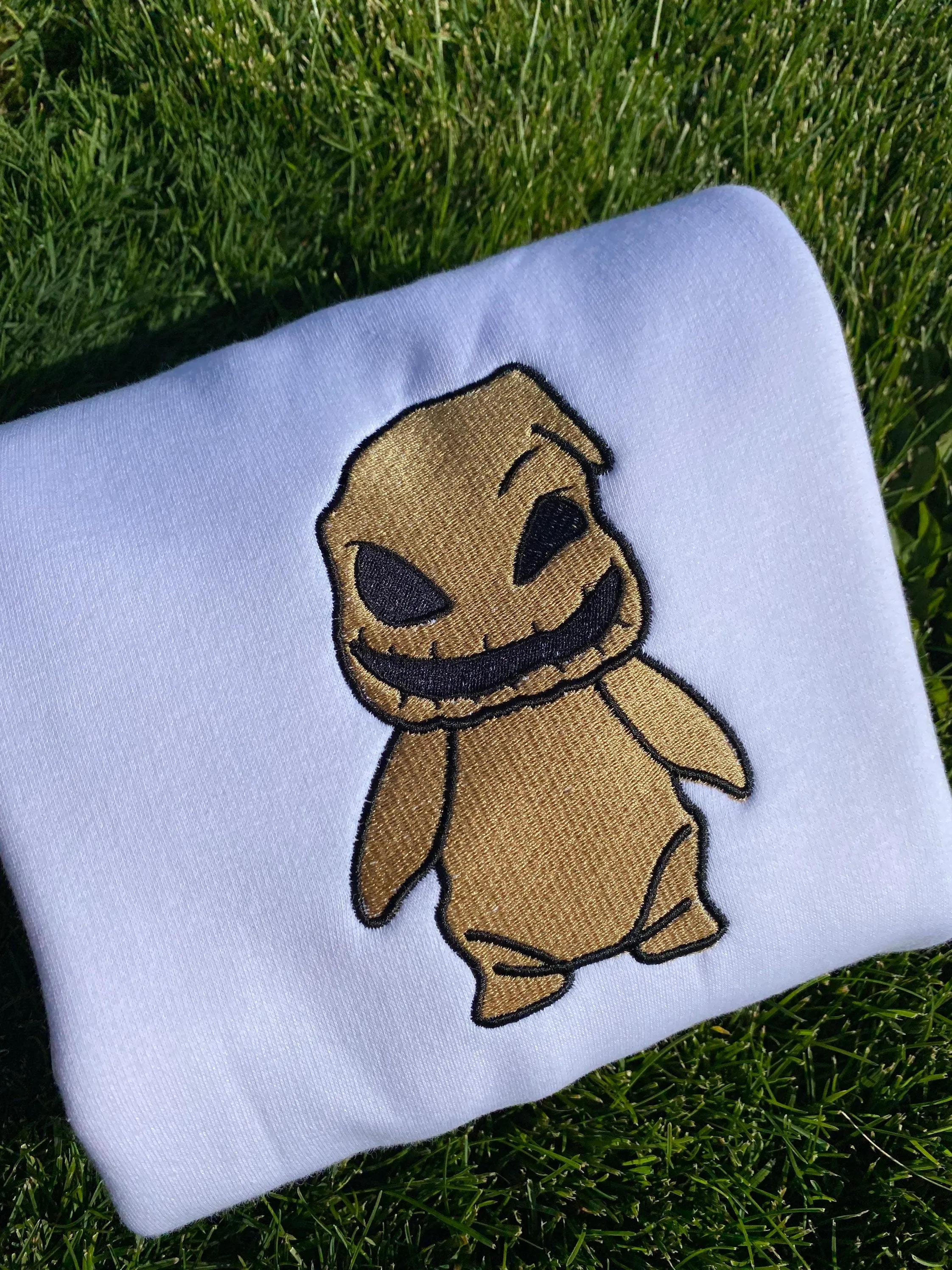 Halloween Sweatshirt| Cute Halloween Sweatshirts| Embroidered Sweatshirts| Chibi Oogie Boogie