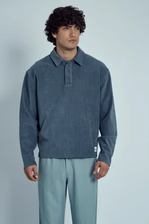 HAYTER CORDUROY SWEATSHIRT WITH POLO COLLAR