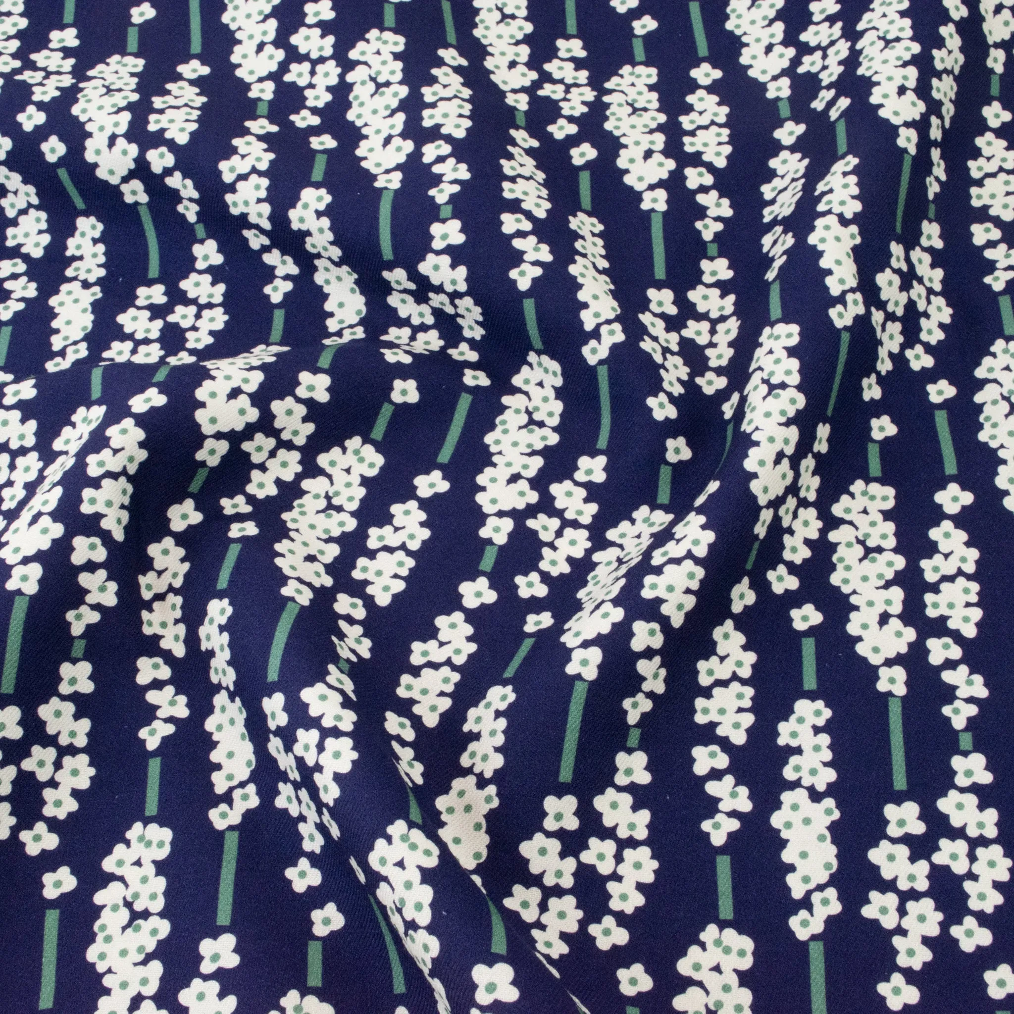 Jessica Nielsen - Cotton Viscose Twill - Purple Blossoms