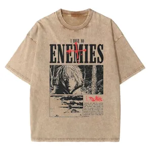 [KUJO] "No Enemies" Vintage Oversized T Shirt