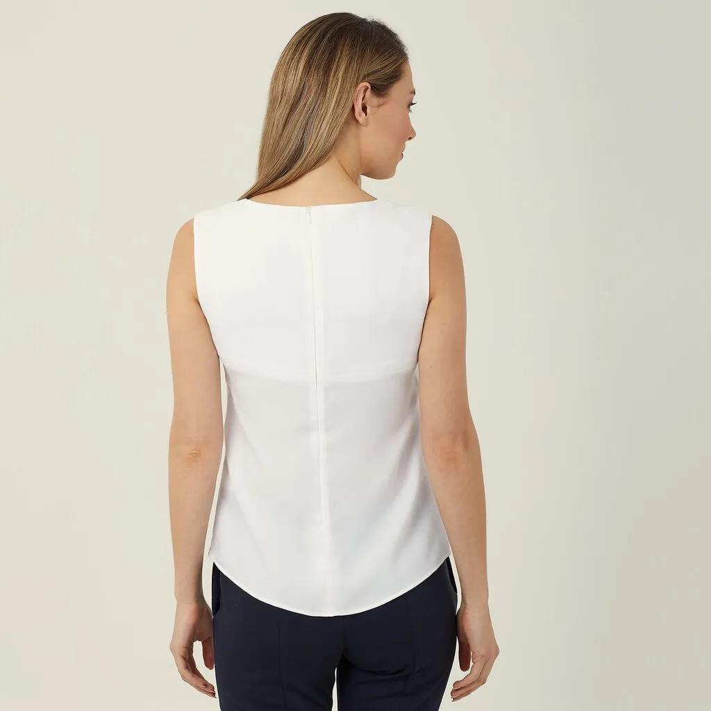 Ladies Satin Back Crepe Sleeveless Layered Top - CAT9XC