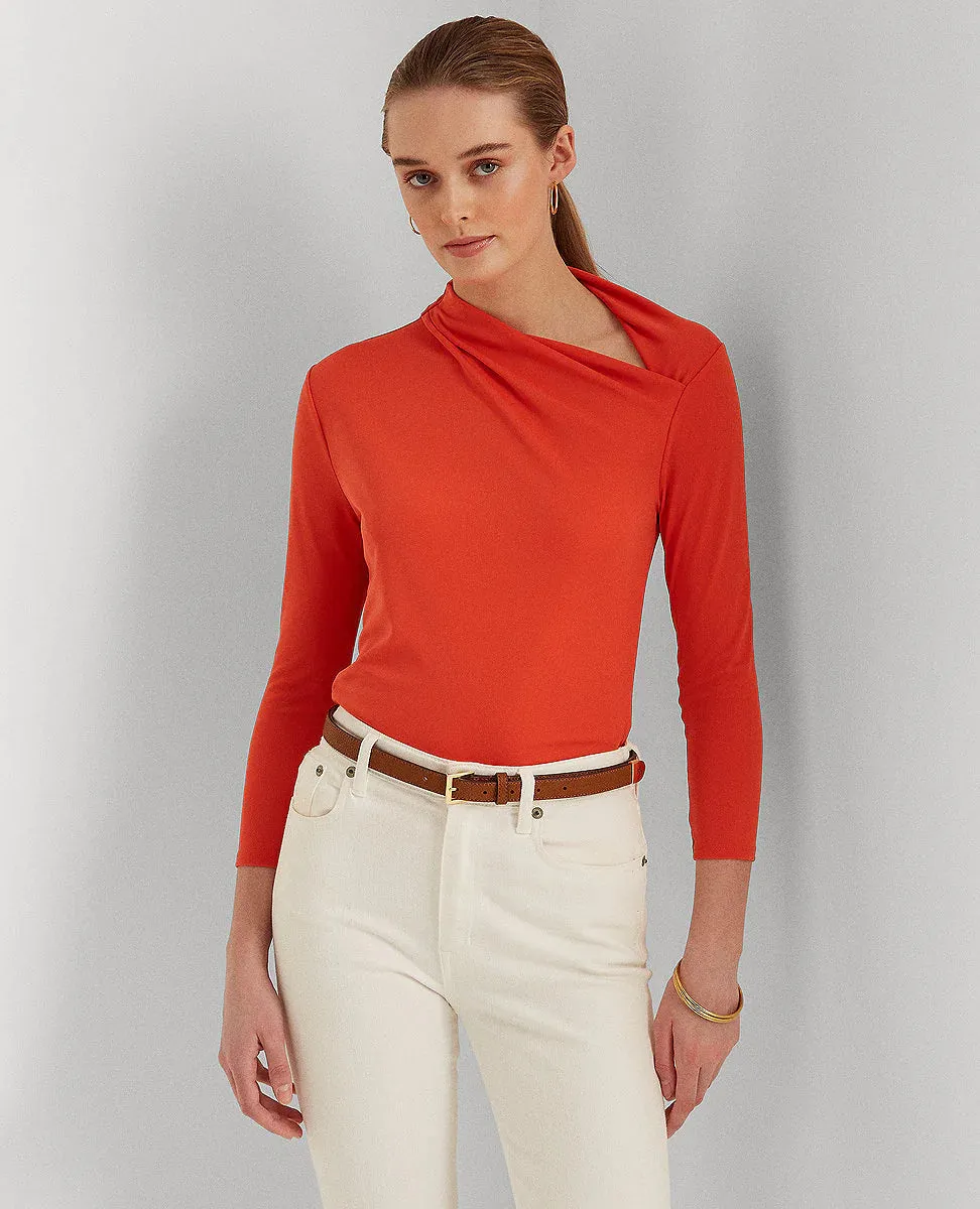 Lauren Ralph Lauren Asymmetrical Mockneck Top