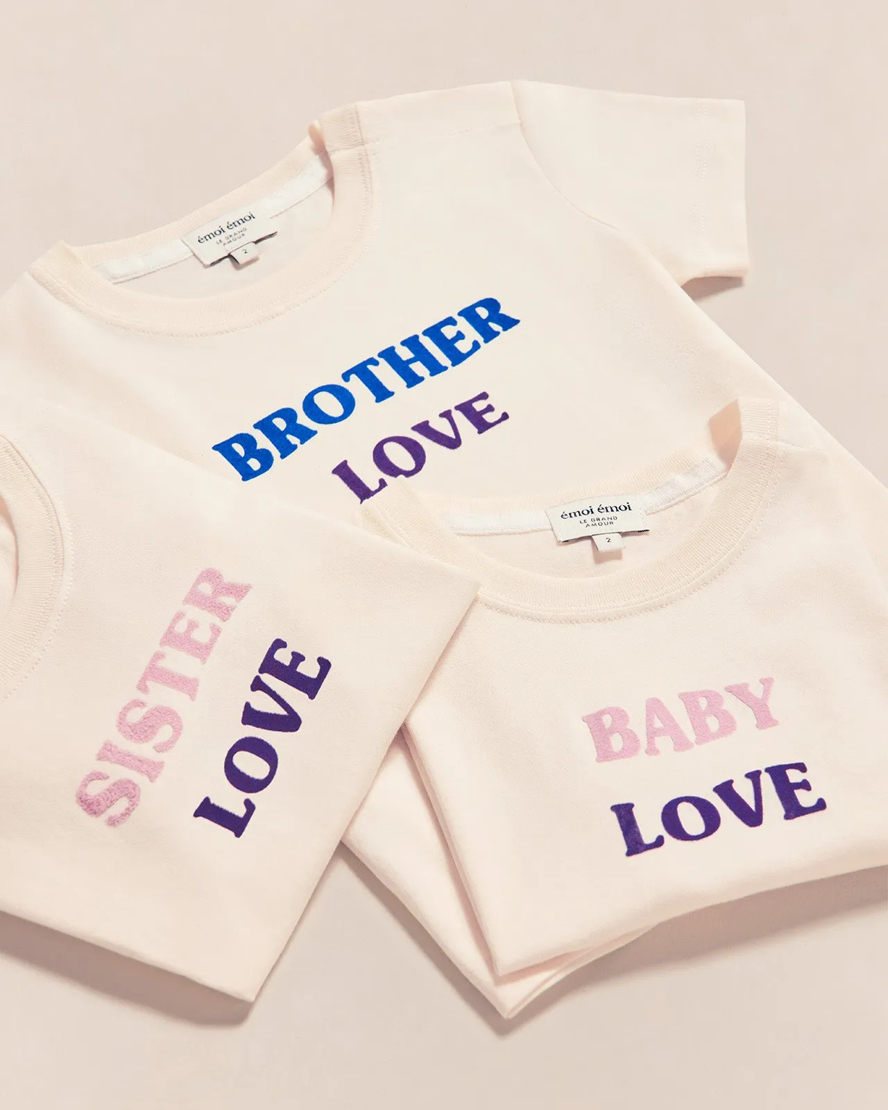 Le t-shirt Brother love en coton bio - crème