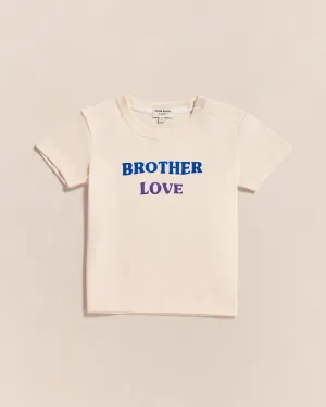 Le t-shirt Brother love en coton bio - crème