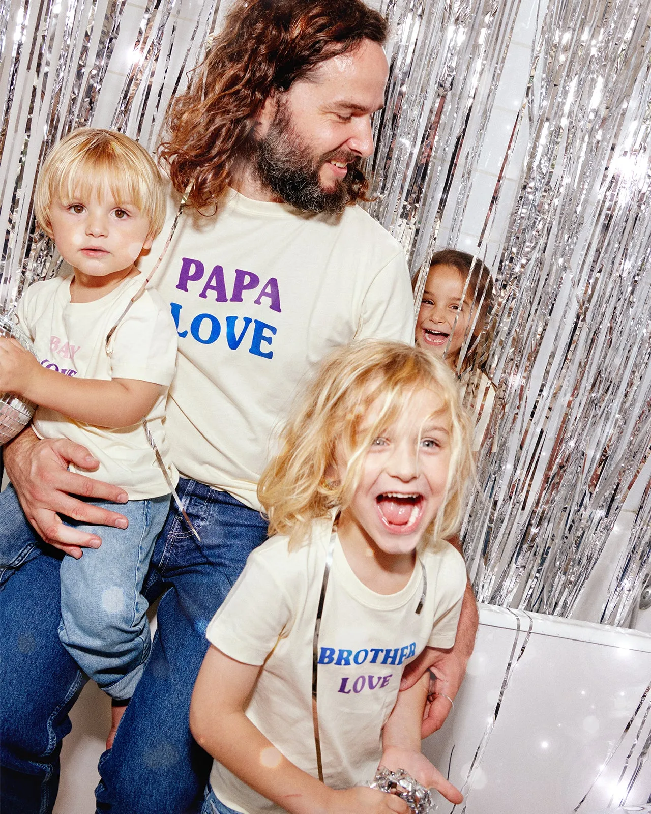 Le t-shirt Brother love en coton bio - crème