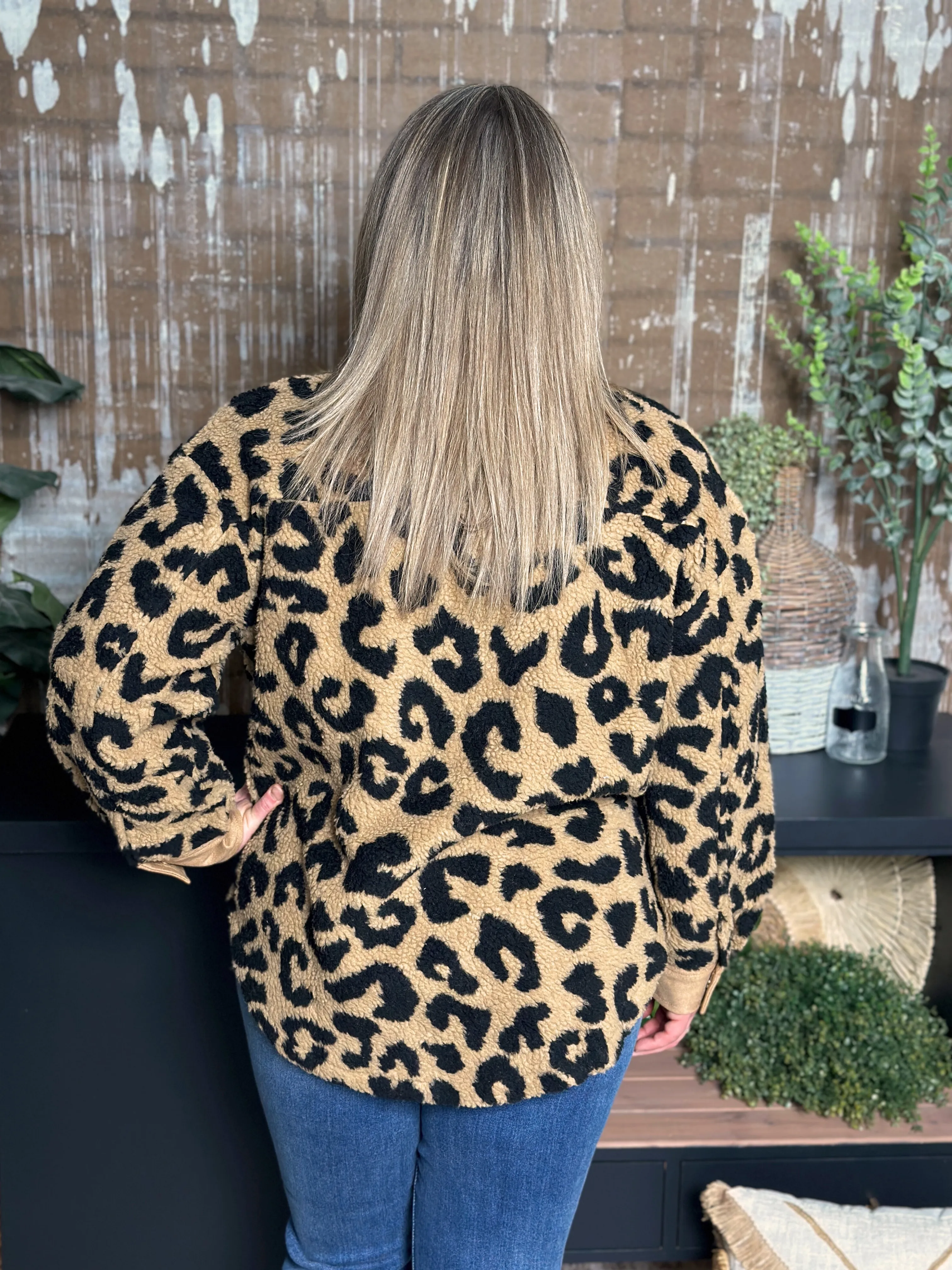 Leopard Sherpa Shacket