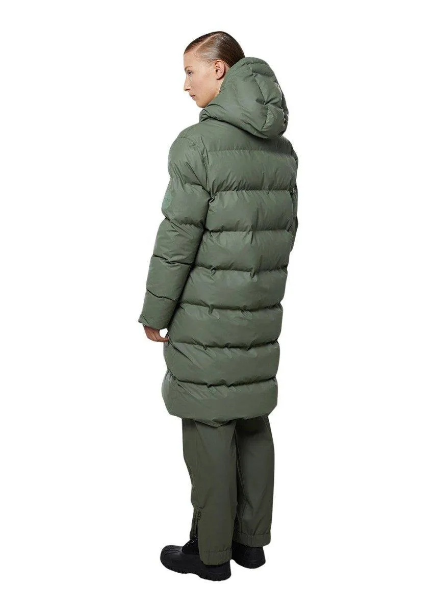 Long Puffer Jacket - Olive