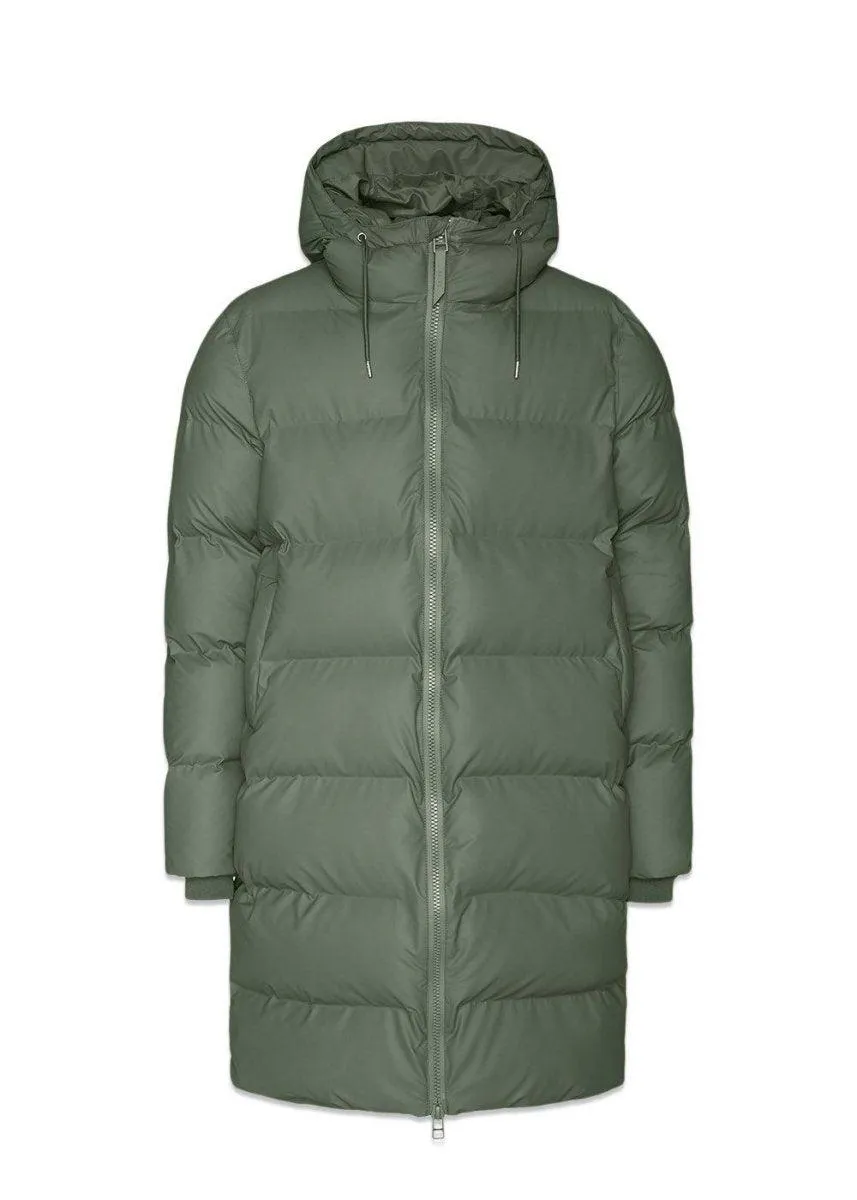 Long Puffer Jacket - Olive