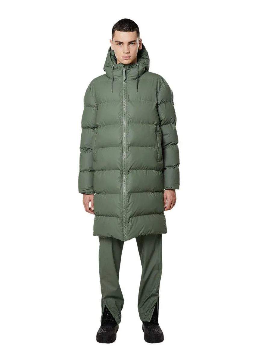 Long Puffer Jacket - Olive