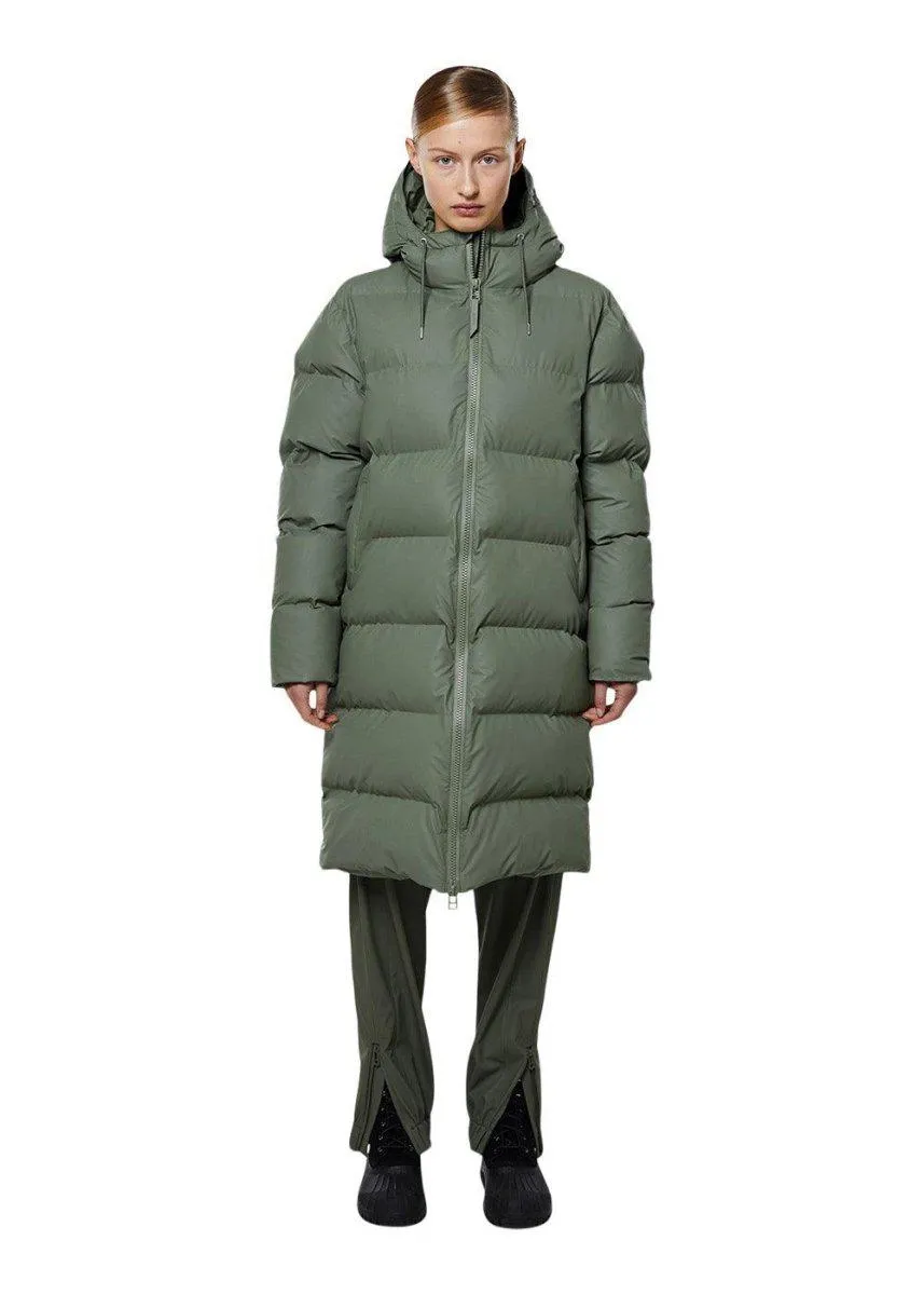 Long Puffer Jacket - Olive