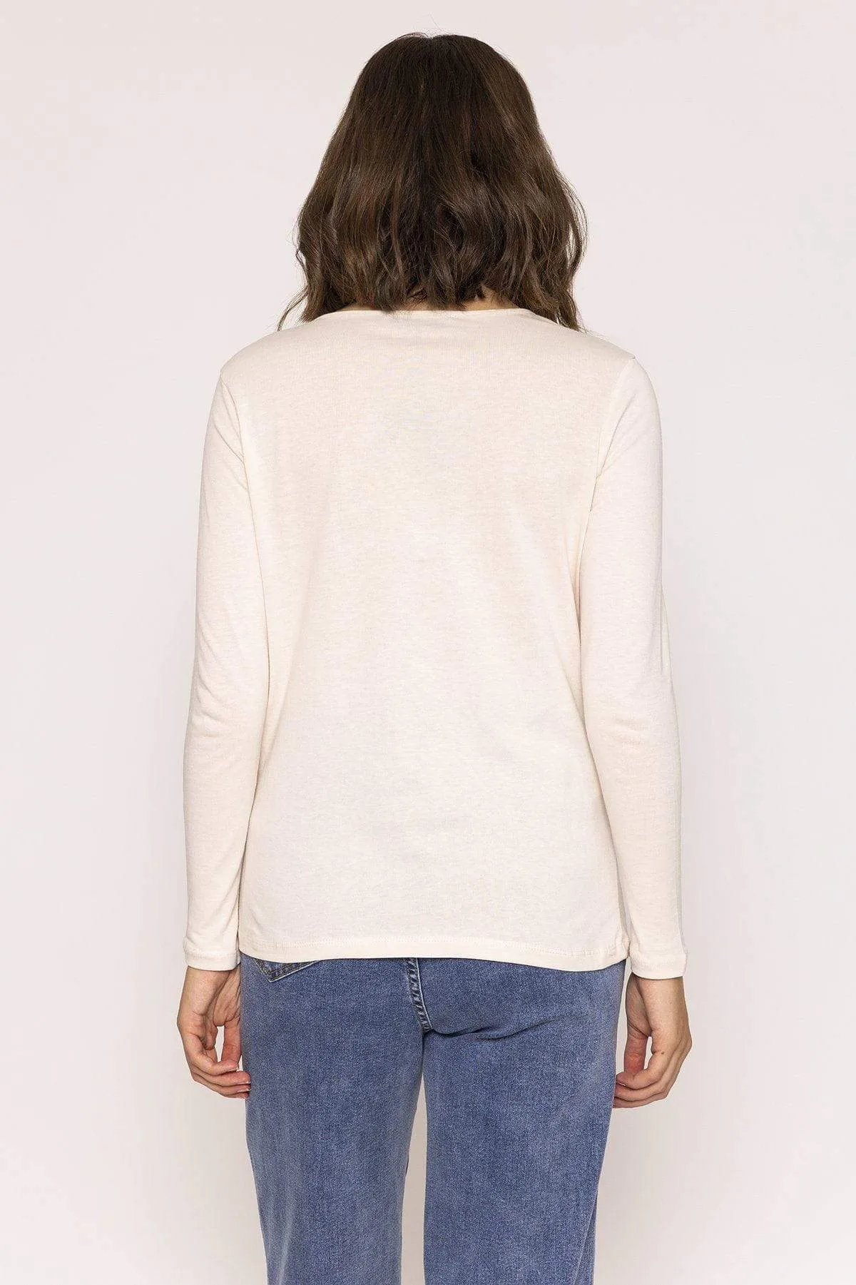 Long Sleeve Basic Tee in Ivory